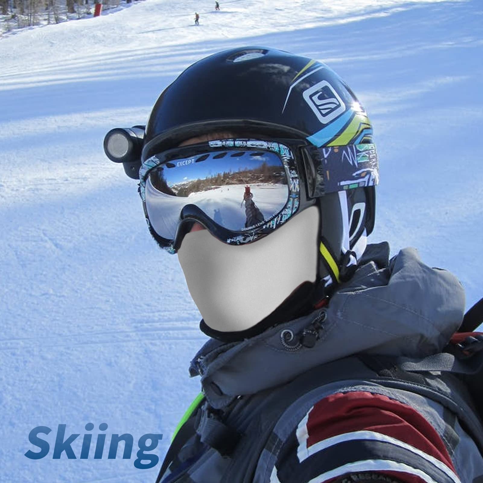 Yeslife Off-White Ski Mask, Balaclava Face Mask For Men And Women - Skiing, Snowboarding, Motorcycle, Uv Protection & Wind Protection, Hat