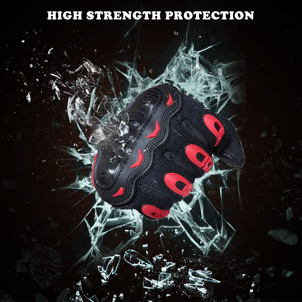1Storm Motocross Motorcycle Gloves Mcs17 Bmx Mx Bike Bicycle Cycling Hard Reinforced Knuckle Touch Screen Black