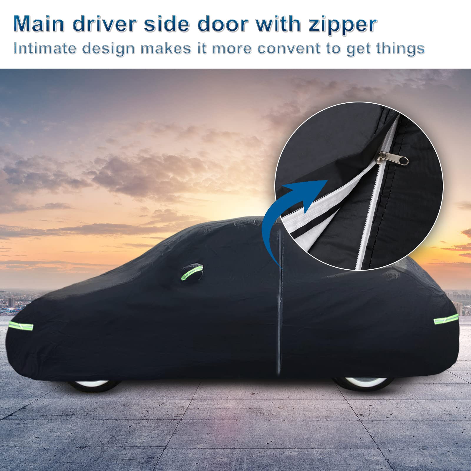 For New Beetle Car Cover Waterproof All Weather Heavy Duty Protection Outdoor Light Shell Full Car Covers Windproof With Driver