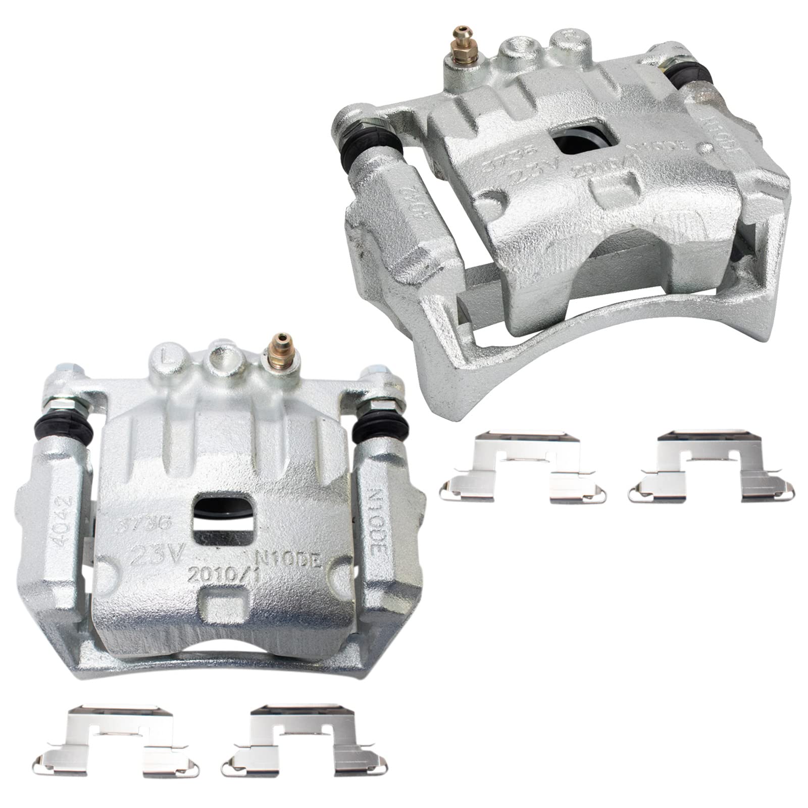 Trq Front Brake Caliper Set Compatible With 2011-2018 Ford Fiesta 2011-2014 Mazda 2