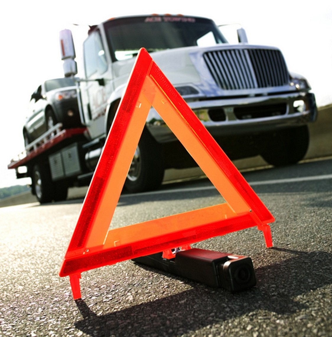 CARTMAN 3 Pack DOT Approved Reflective Warning Triangle Kit - Red, 3PK DOT-SAND FILLED for Road Safety and Emergency Use