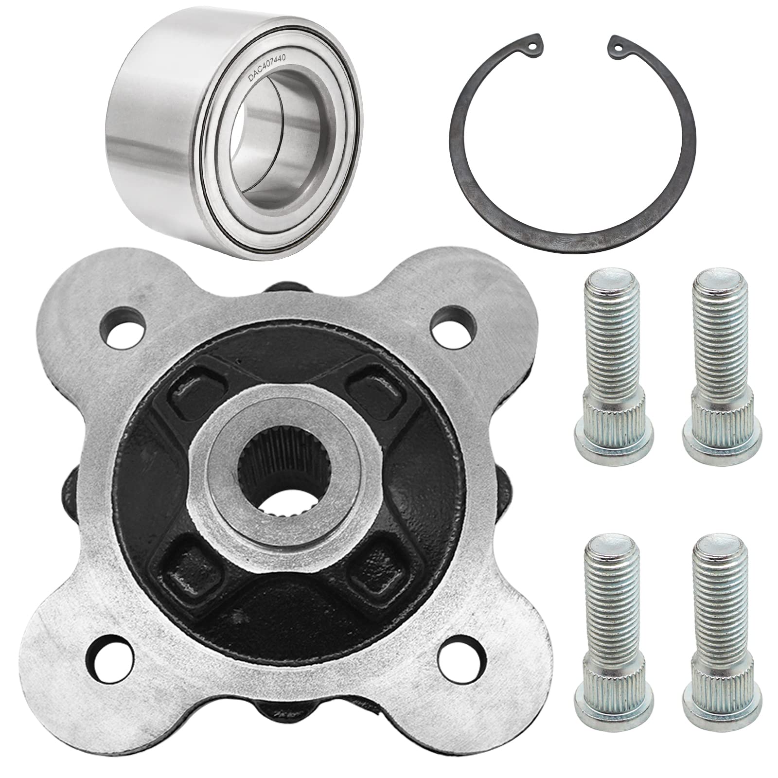 Rear Wheel Hub Bearing Kit for Polaris Ranger 900 1000 Diesel 570-Full-Size Brutus GEM eM1400 M1400 Pro-XD, OEM# 5137431-067 514