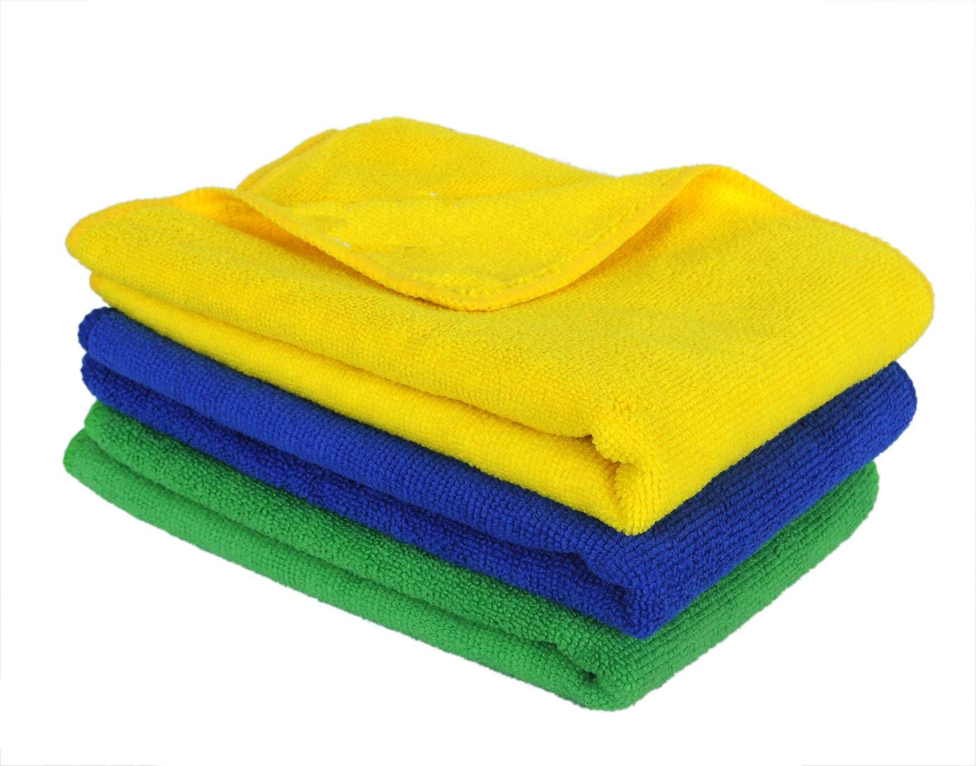 Orth Microfiber Cloth  3 pcs  40x40 cms  340 GSM Multicolor! Thick Lint & StreakFree Multipurpose Automotive Microfibre Towe