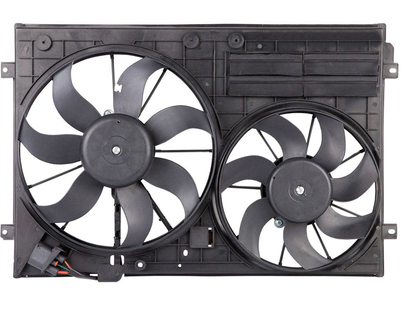 Topaz 1K0121205Ad9B9 Radiator Dual Cooling Fan Assembly For Volkswagen Jetta Beetle Tiguan Golf Audi A3 Tt 2.0L Diesel