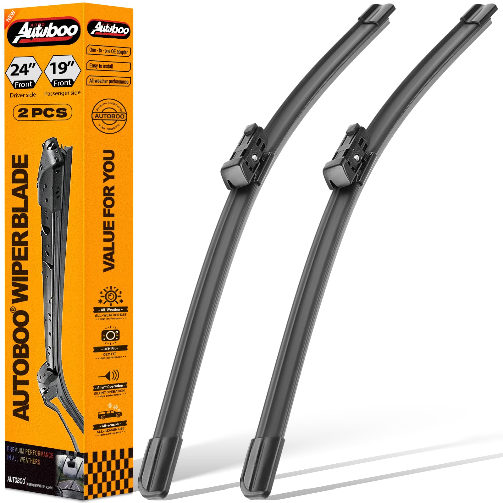 OEM Windshield Wiper Blade Replacement for VW Volkswagen Jetta CC Passat 2011 2012 2013 2014 2015 2016 2017 2018 2019 -Original