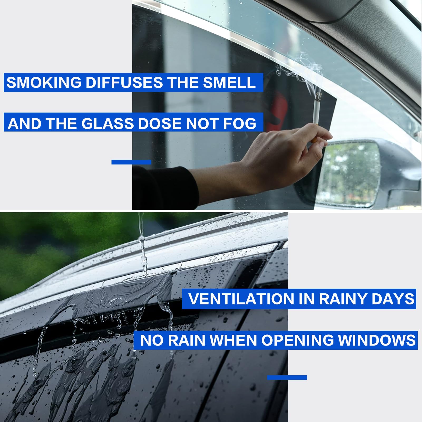 Cxdar Window Rain Guards For 2001-2007 Chevy Silverado/Sierra,Window Visors Vent Shade Deflector For 2002-2006 Avalanche/Escalad