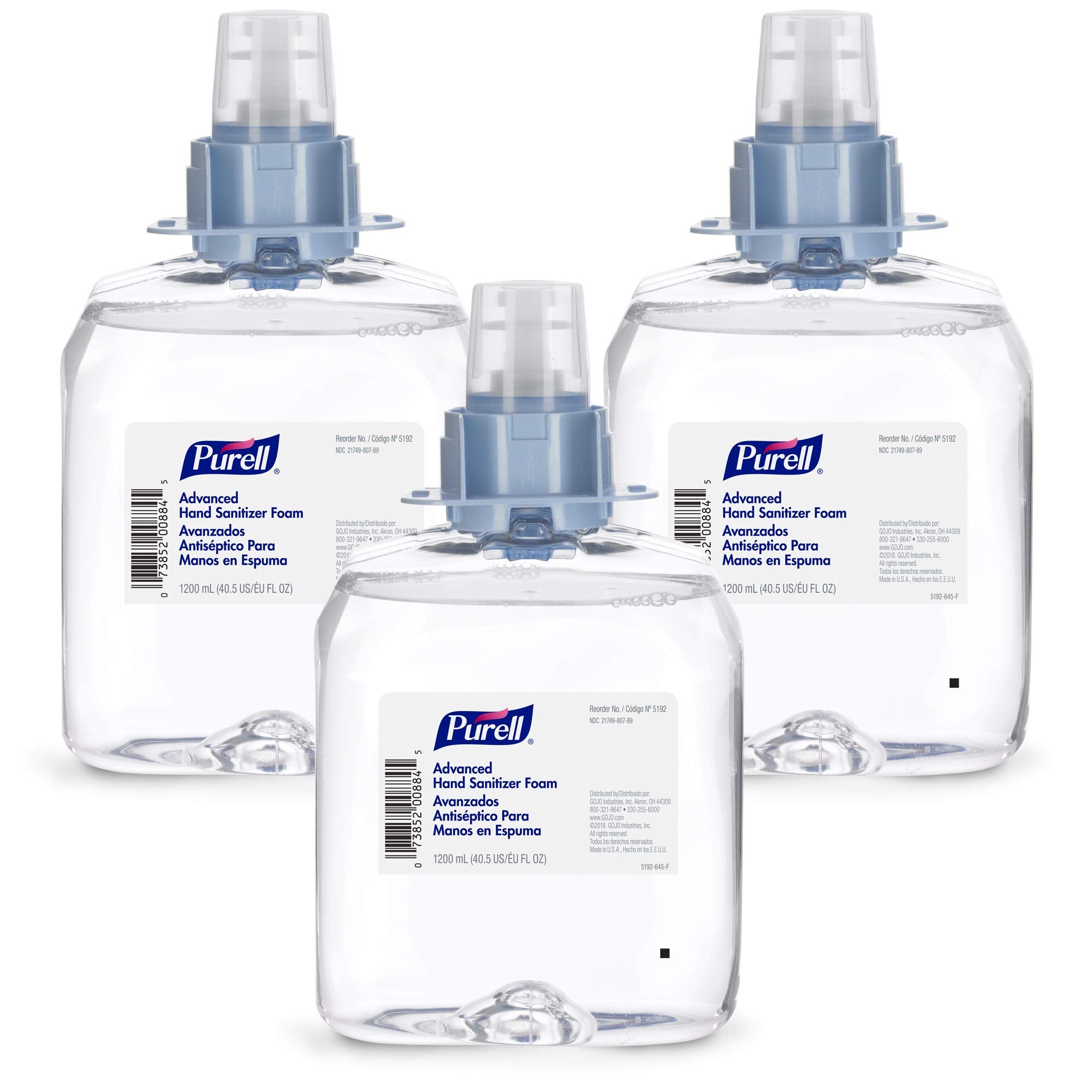 PURELL Advanced Hand Sanitizer Foam, 1200 mL Foam Hand Sanitizer Refill for PURELL FMX12 PushStyle Dispenser (Pack of 3)  519