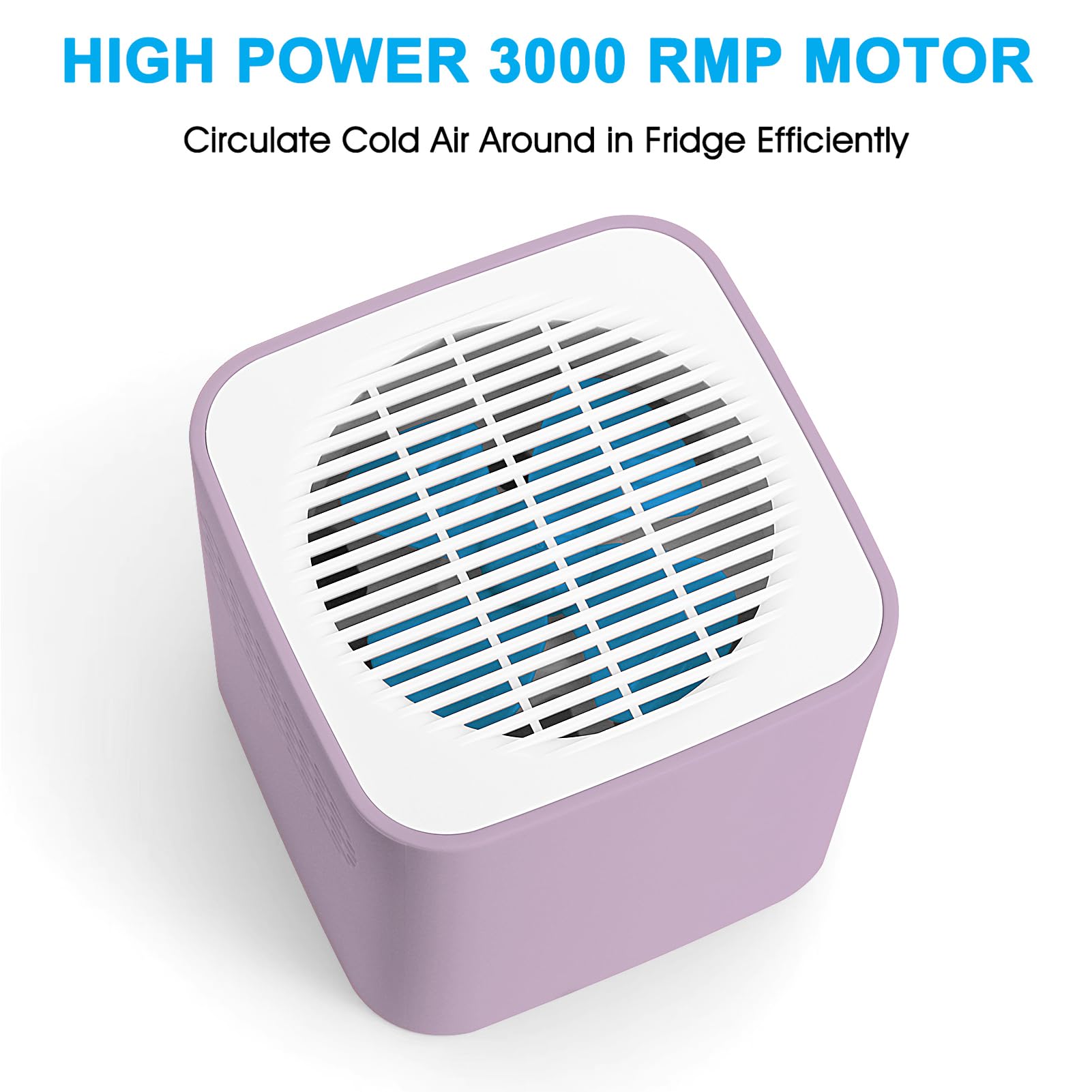 XMK RV Fridge Fan, 3,000 RPM Motor RV Refrigerator Fan with Easy On and Off Switch, Multiple Side Vents Cools Refrigerator Insid