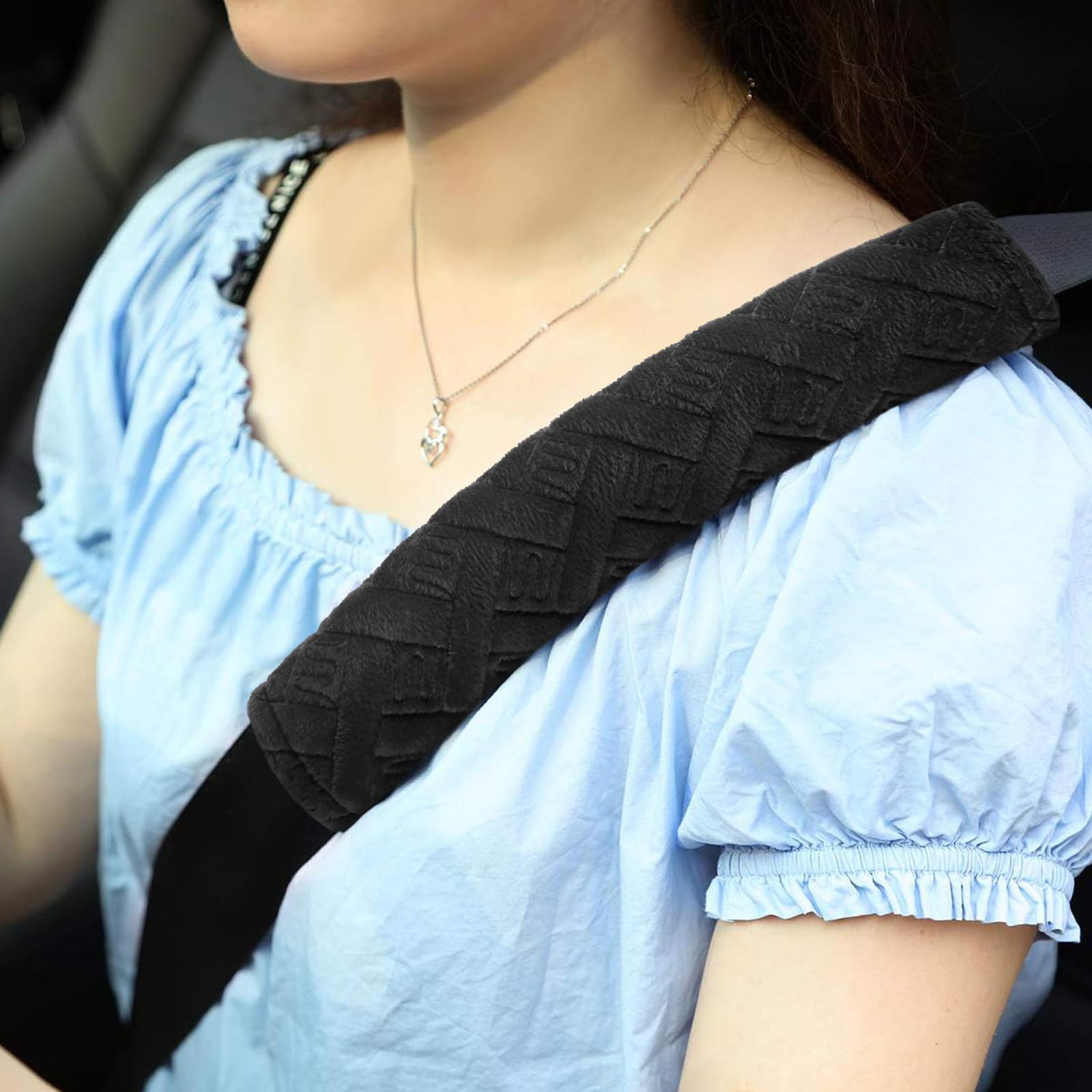 surpassme Car Seat Belt Pads Covers, 2PCS Seat Belt Shoulder Strap Covers Protector to Release Stress to Your Neck and Shoulder