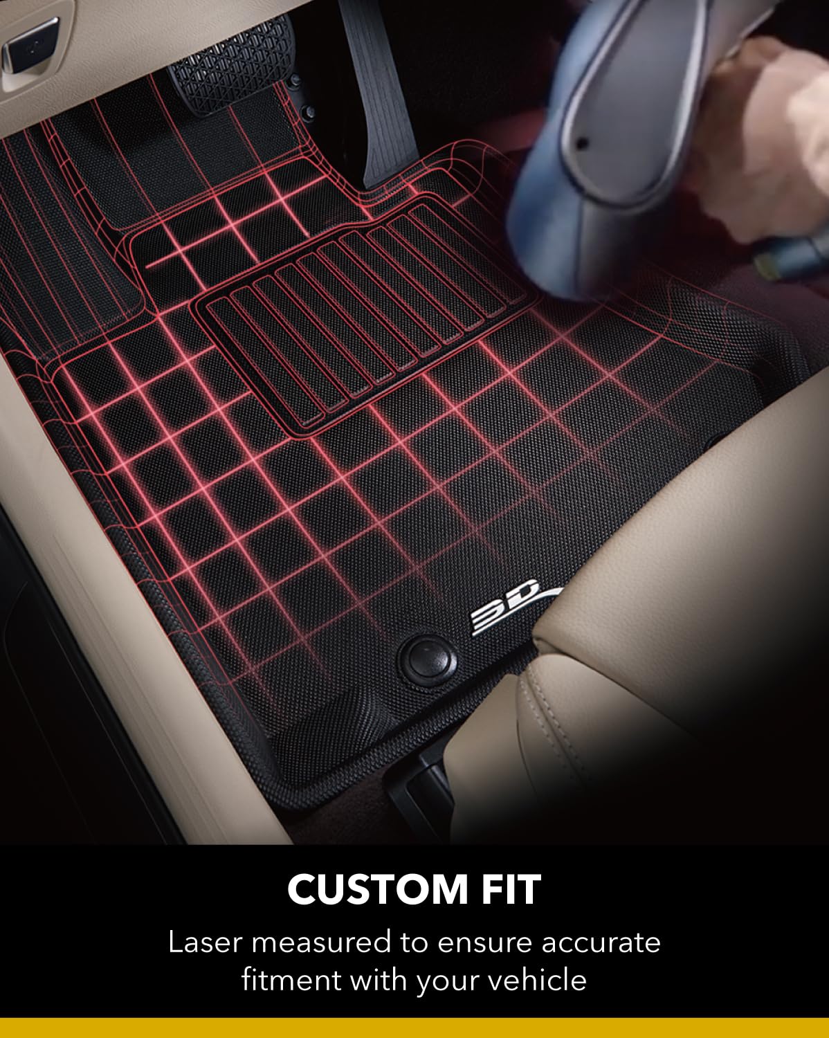 3D Maxpider Custom Fit Kagu Floor Mat (Black) Compatible With Mercedes-Benz Cls-Class (W218) 2011-2013 / E-Class Sedan (W212) 20