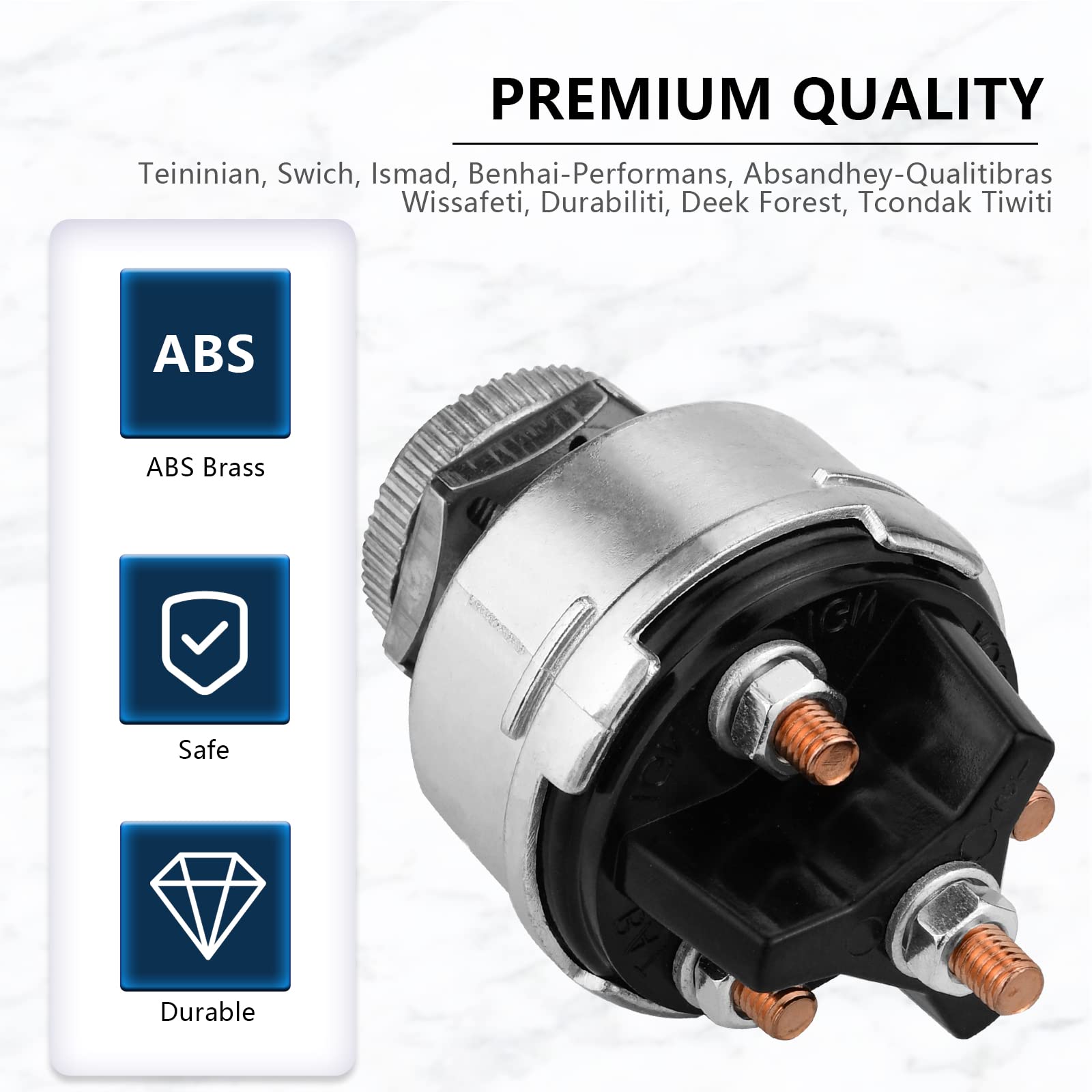 Ignition Switch With Key, 4 Position Universal Key Ignition Switch 12V For Car, Truck, Tractor, Trailer, Forklift, And More, Acc