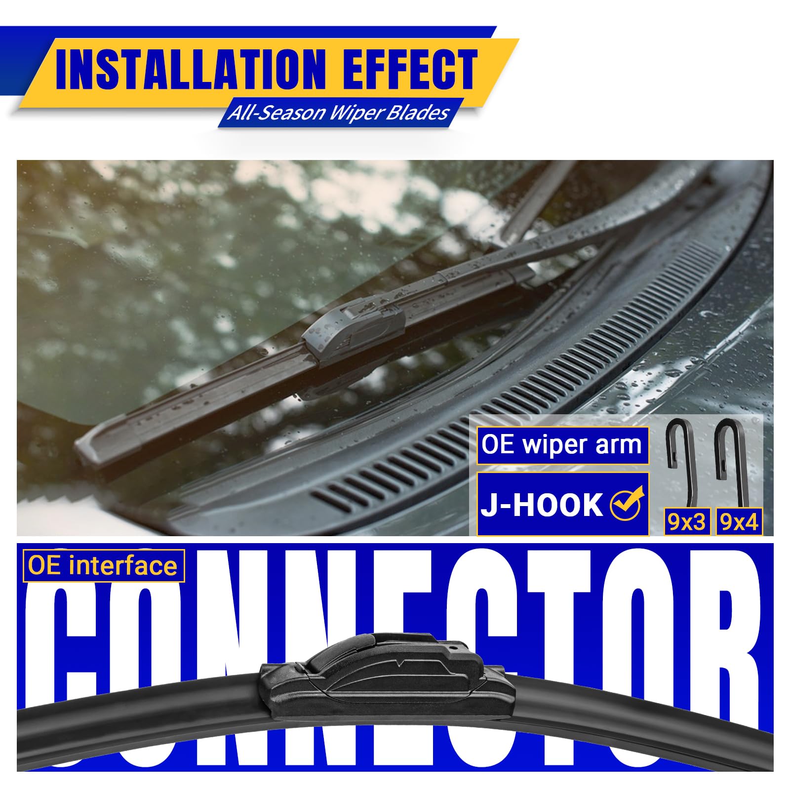 3 Wipers Replacement For 2017-2022 Nissan Rogue Sport, Windshield Wiper Blades Original Equipment Replacement - 28''/18''/12'' (