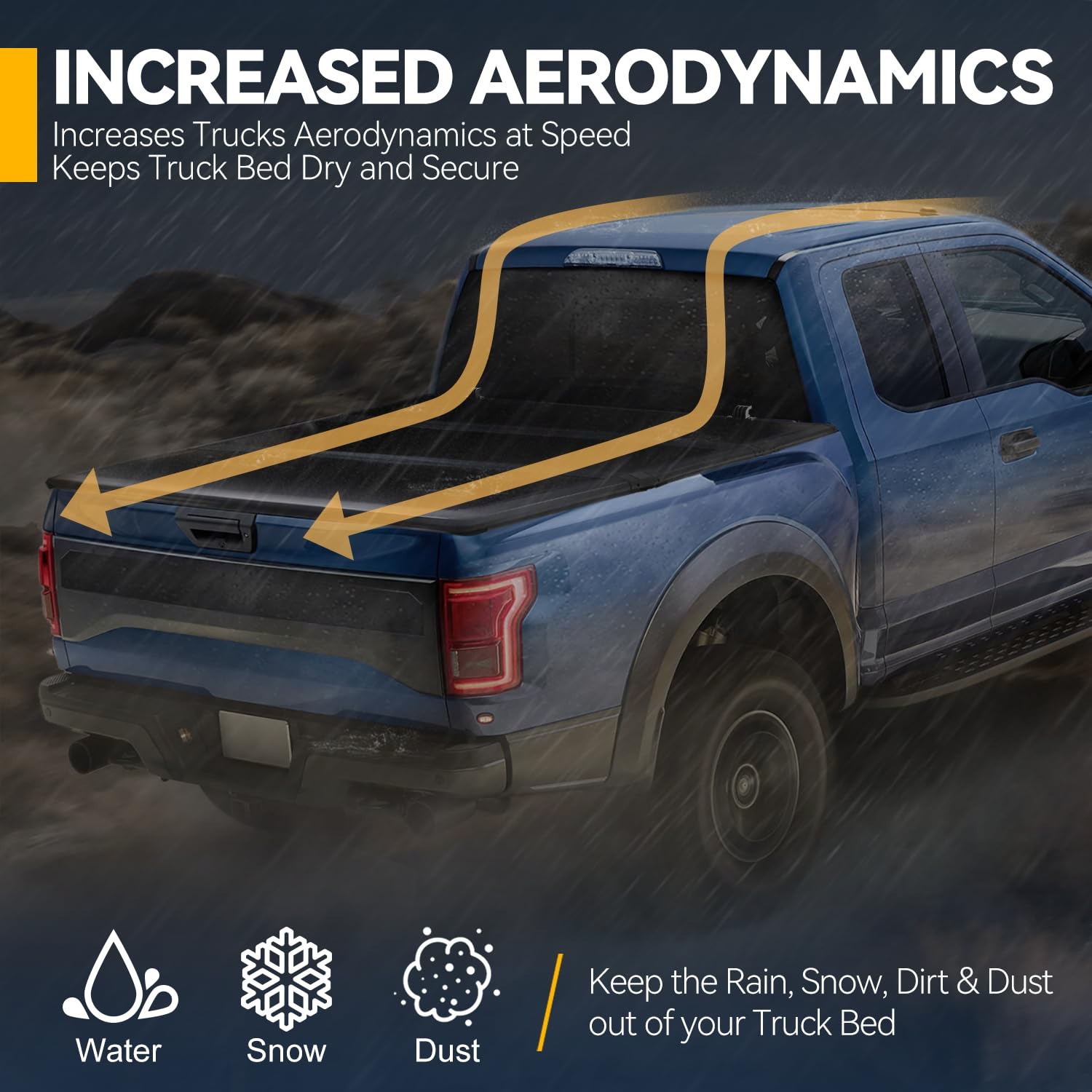 Auto Dynasty Soft Tri-Fold Tonneau Cover for 1989-2004 Toyota Pickup/Tacoma, 6.3Ft Bed, Matte Black Vinyl