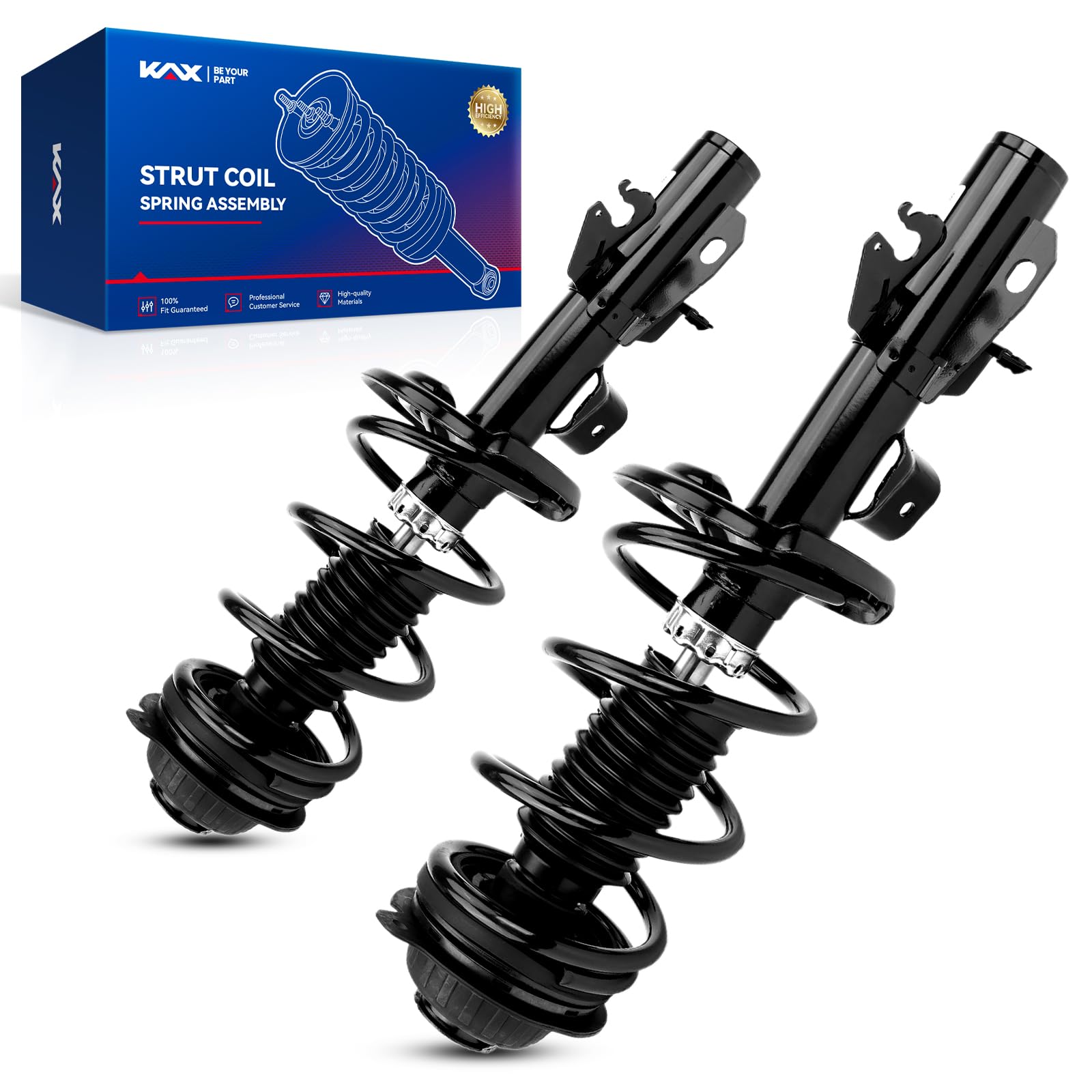 KAX Front Strut & Coil Spring Assembly Set Driver & Passenger Sides Compatible with 2013-2016 Dodge Dart, Replaces OE# 272641/27