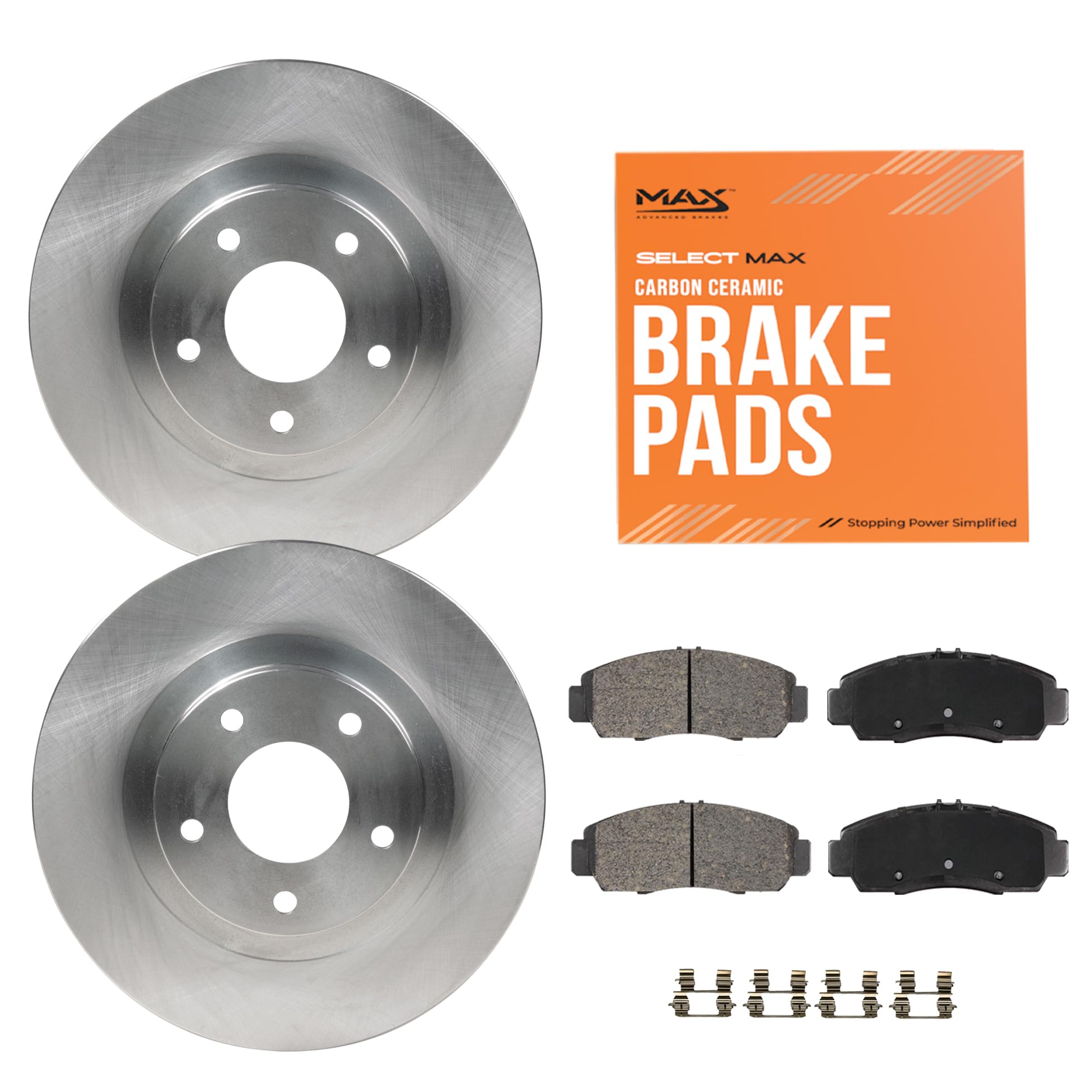 Max Advanced Brakes Front Brake Kit Compatible With 1998 1999 2000 2001 2002 2003 2004 2005 Vw Passat Exc W8 Replacement Premium