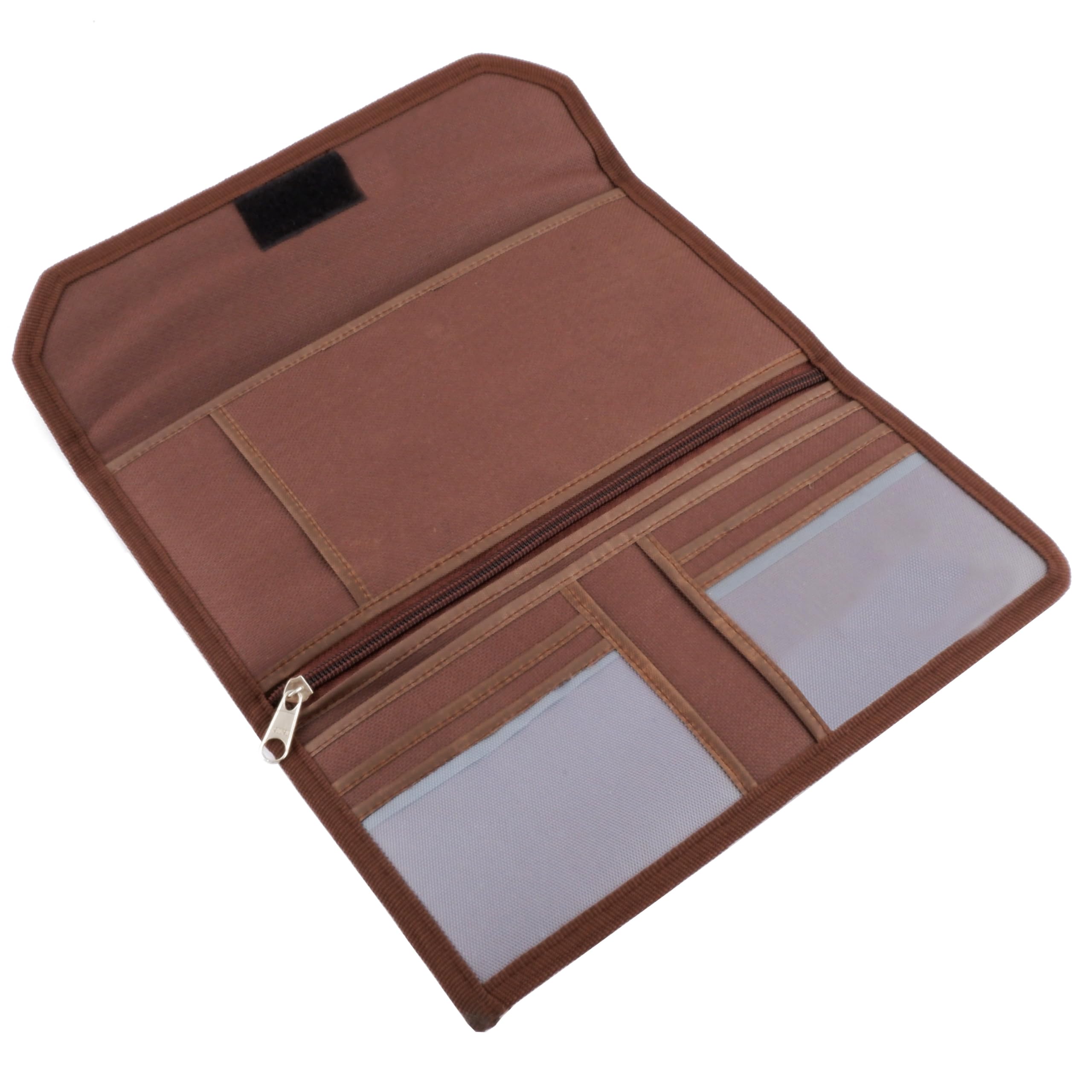Asraw Two wheeler/Car Document Holder, Vehicle Document Organiser (Brown, 1)