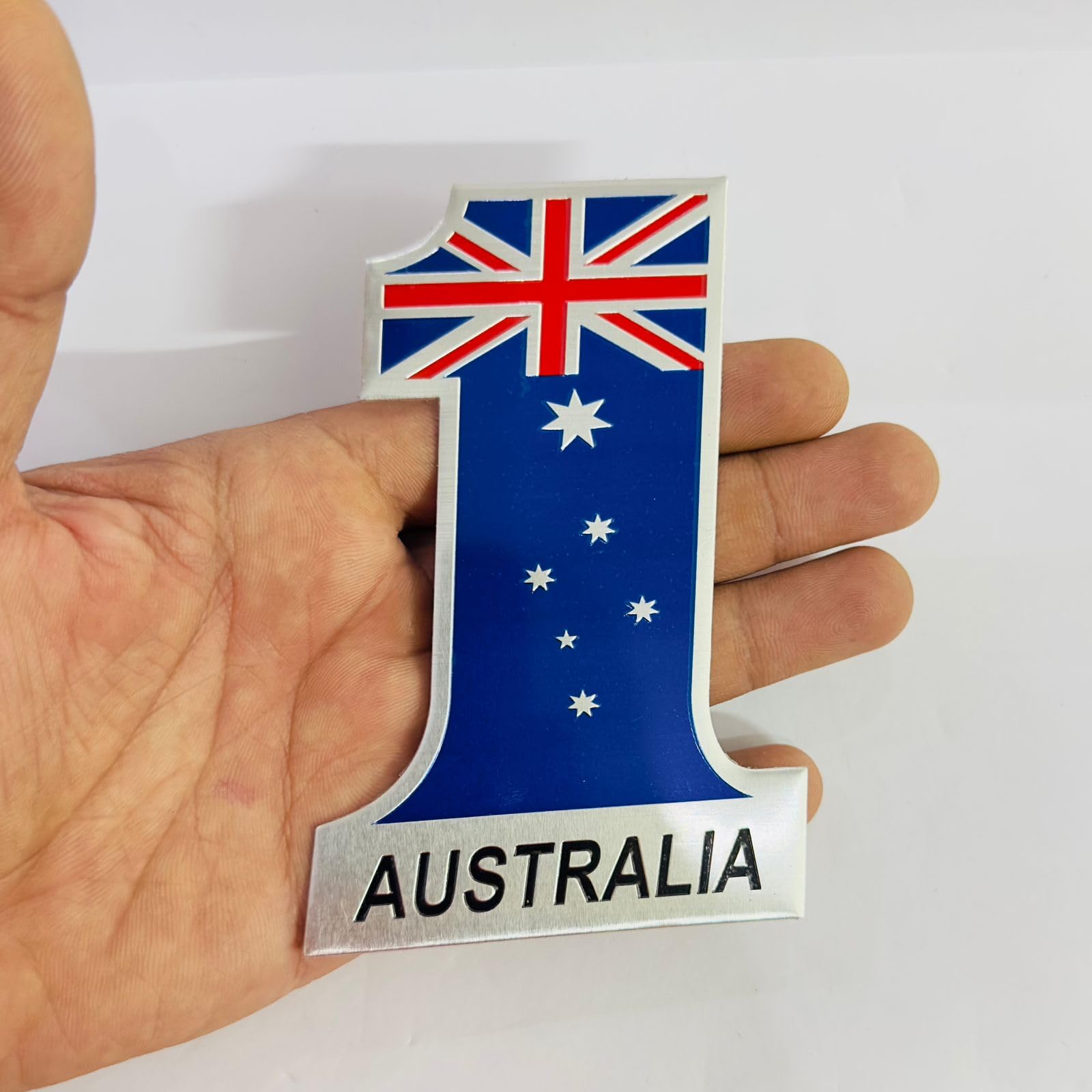 (No One Australia Flag Sticker) Car And Bike Laptop Metal Logo Car Emblem & Met.Al Lo.Go For Carr 3D Badge Auto Racing Universal