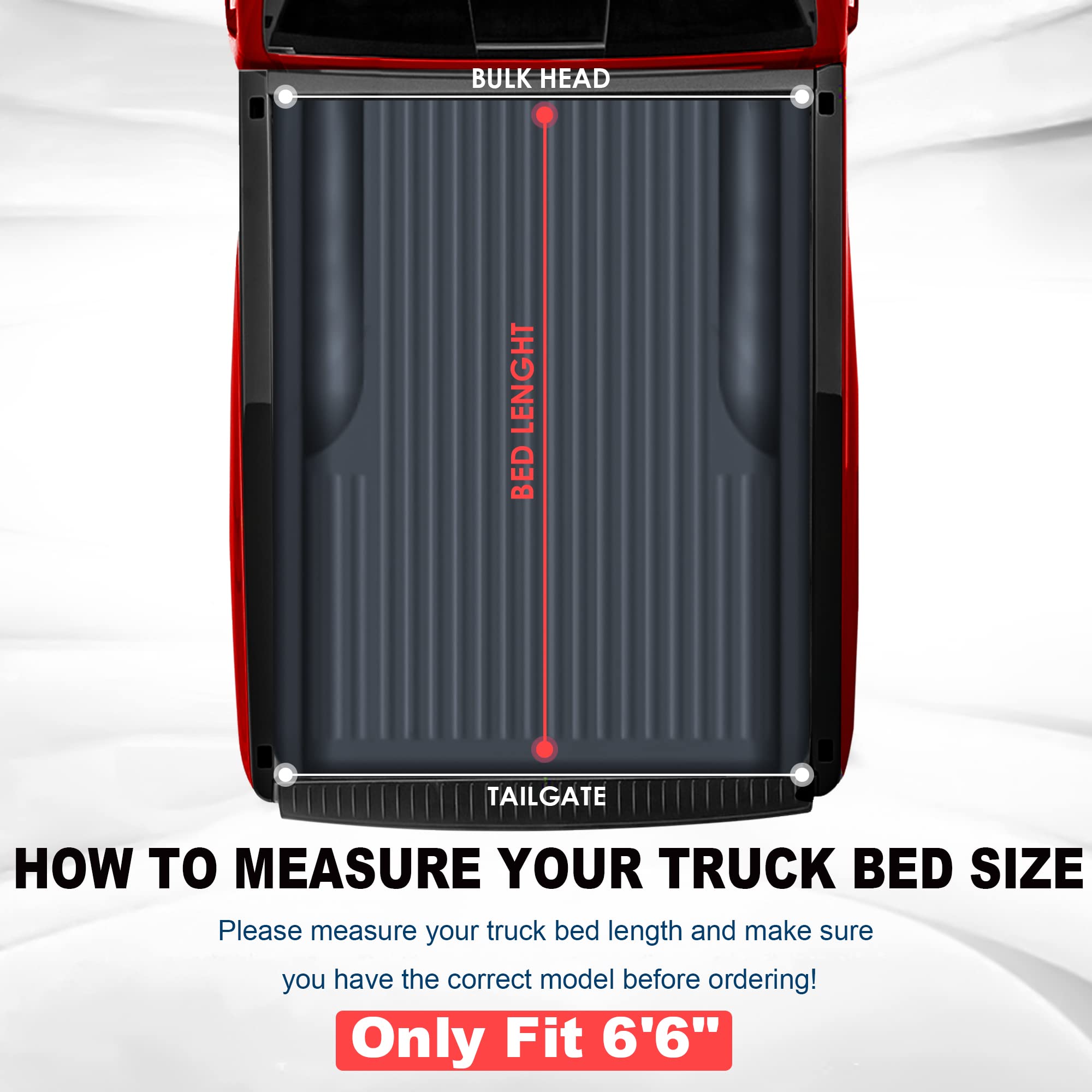 Mostplus Roll-Up Soft Vinyl Truck Bed Tonneau Cover Compatible With 2007-2013 Chevy Chevrolet Silverado/Gmc Sierra 1500 | Fleets