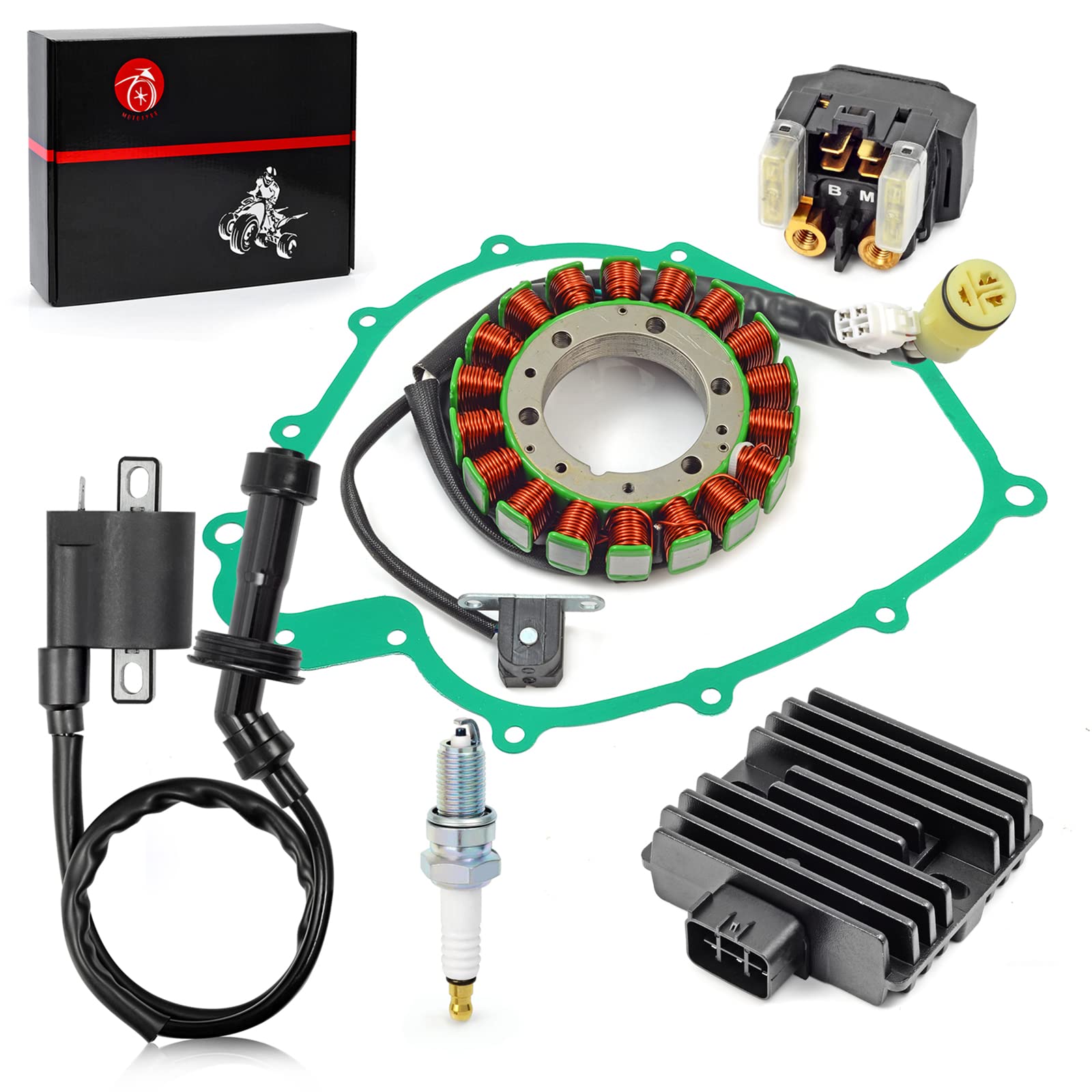 Stator & Rectifier Ignition Coil Relay Gasket For Yamaha Grizzly 660 2002-2008 Rhino 660 Yxr660 2004-2007
