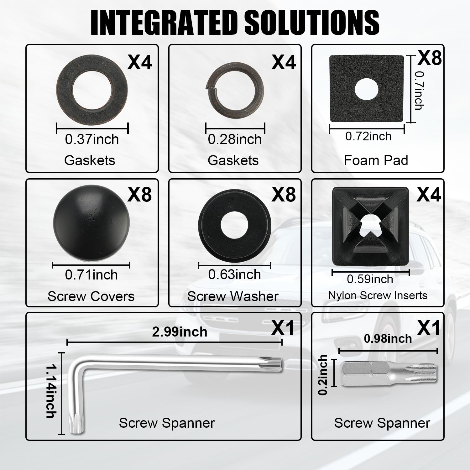 LivTee Anti Theft License Plate Screws Kit - M6 Tamper Proof Fasteners for Secure License Plate Frames - Black, Includes Nuts & Caps