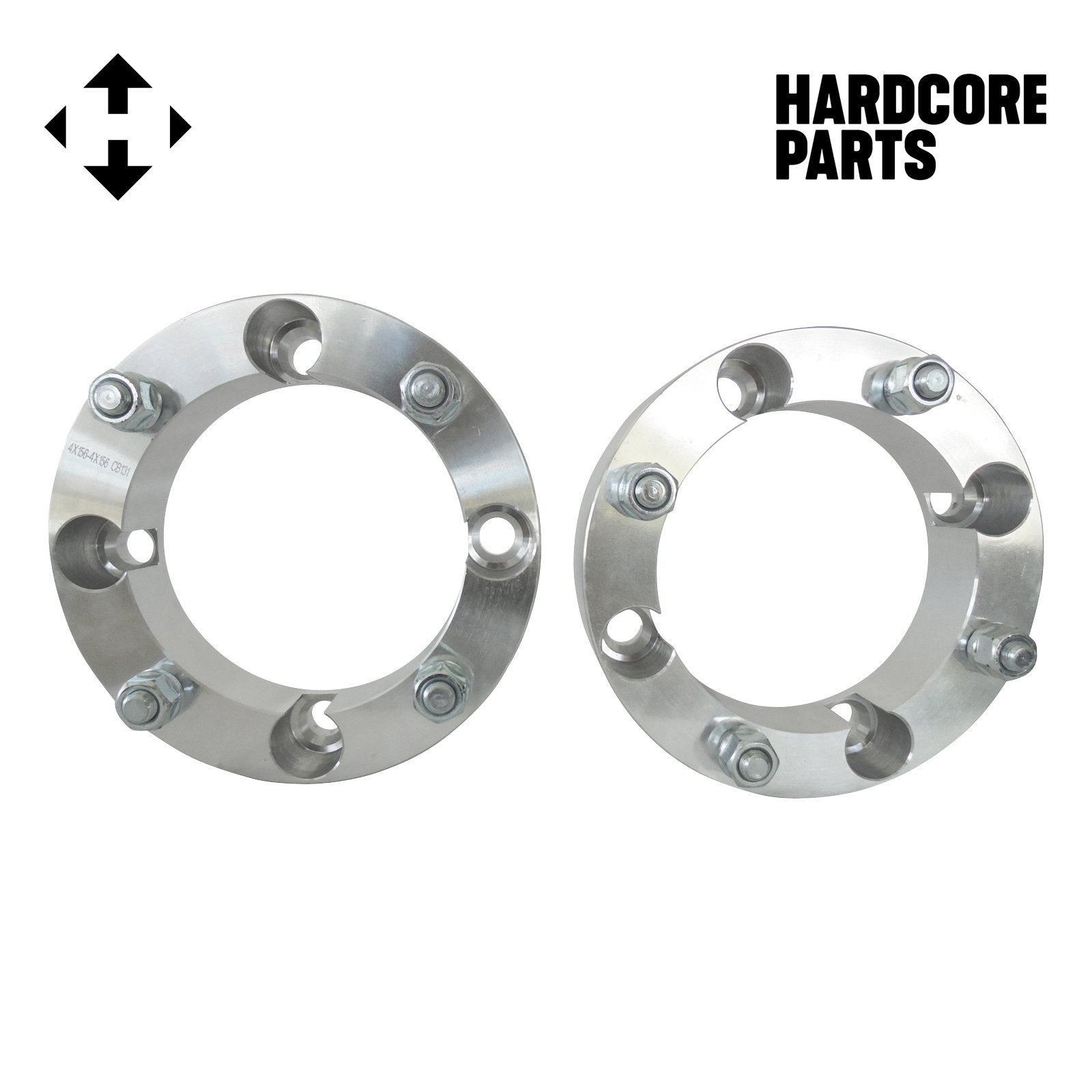 2Pc Atv Wheel Spacers 4'' (2 Inch Per Side) For 4X156 Bolt Patterns, 12X1.5 Threads (Same Style Lug Nuts As Automotive Spacers)