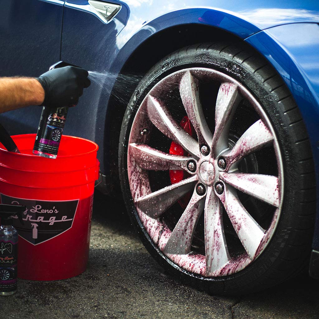 Jay Leno's Garage Wheel Cleaner Spray - Heavy Duty Brake Dust Remover, 16 oz, Clear, Model JLG-WC for Spotless Rims and Brake Parts