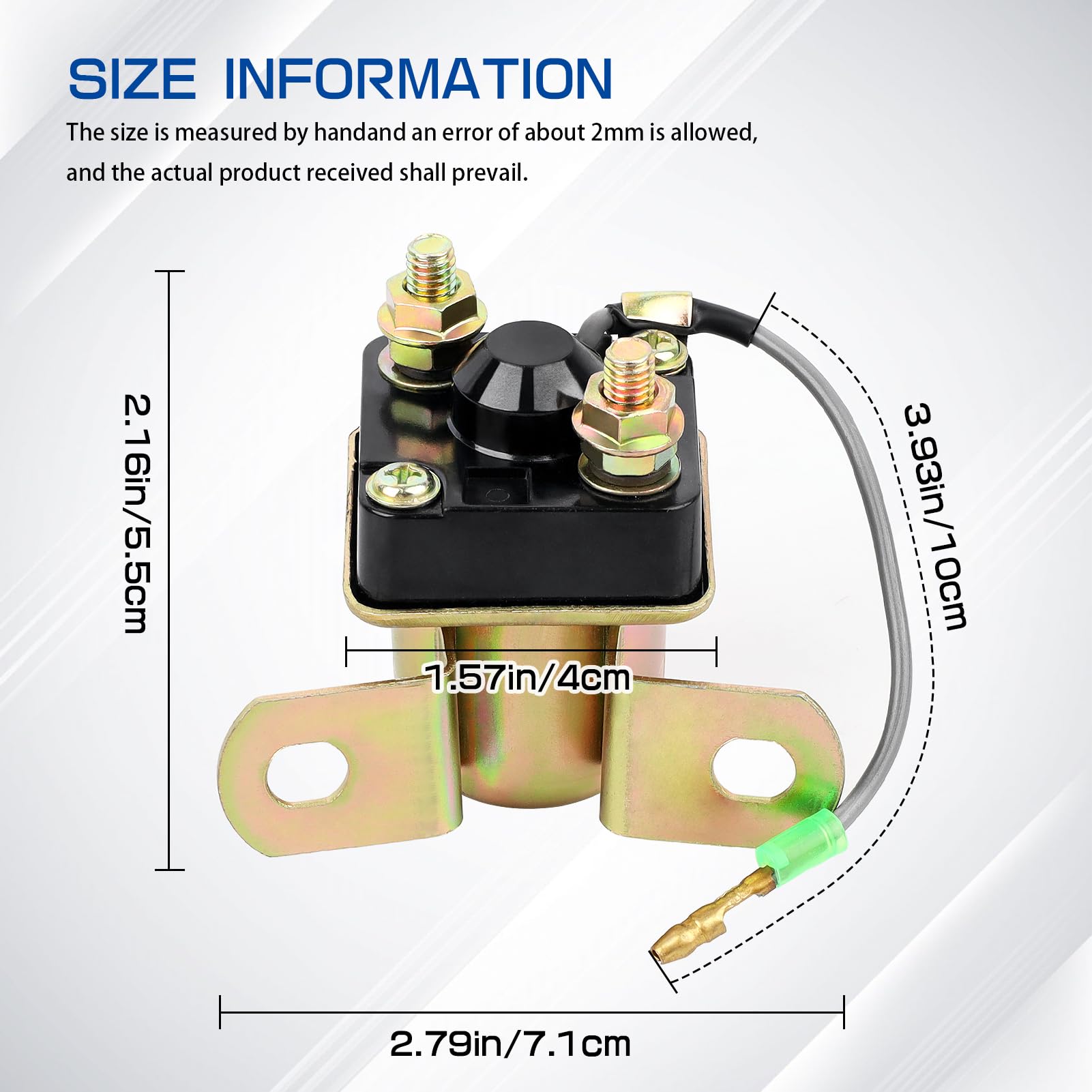 SOLLON Starter Solenoid Relay for Polaris Sportsman 500/600, Trail Boss 250/325, Model 12SL002SR, Durable Plastic Construction