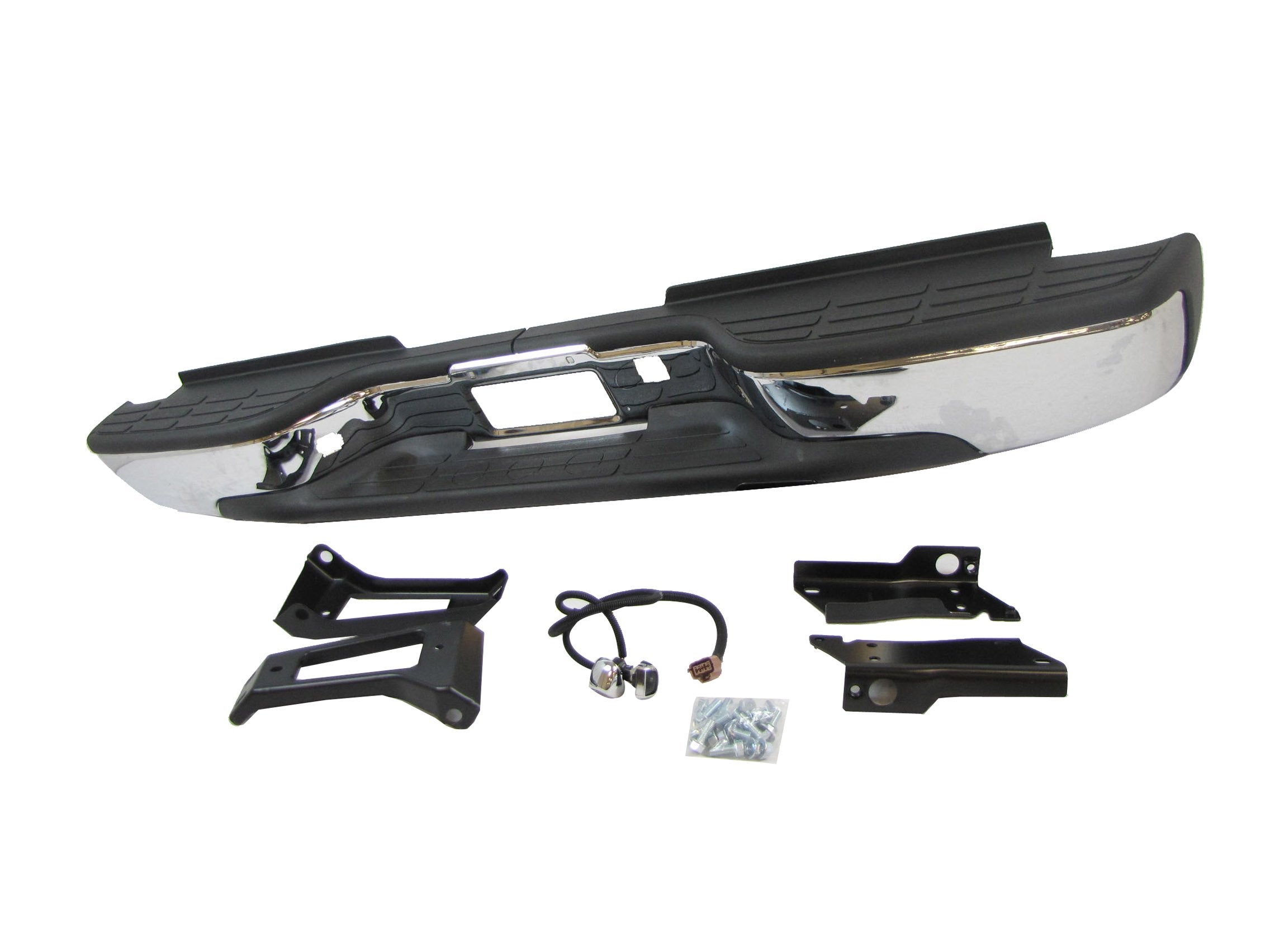 NEW AFTERMARKET PARTS Chrome Rear Step Bumper for 1999-2006 Chevy Silverado GMC Sierra 2500HD 3500 - Silver - Model 12504134