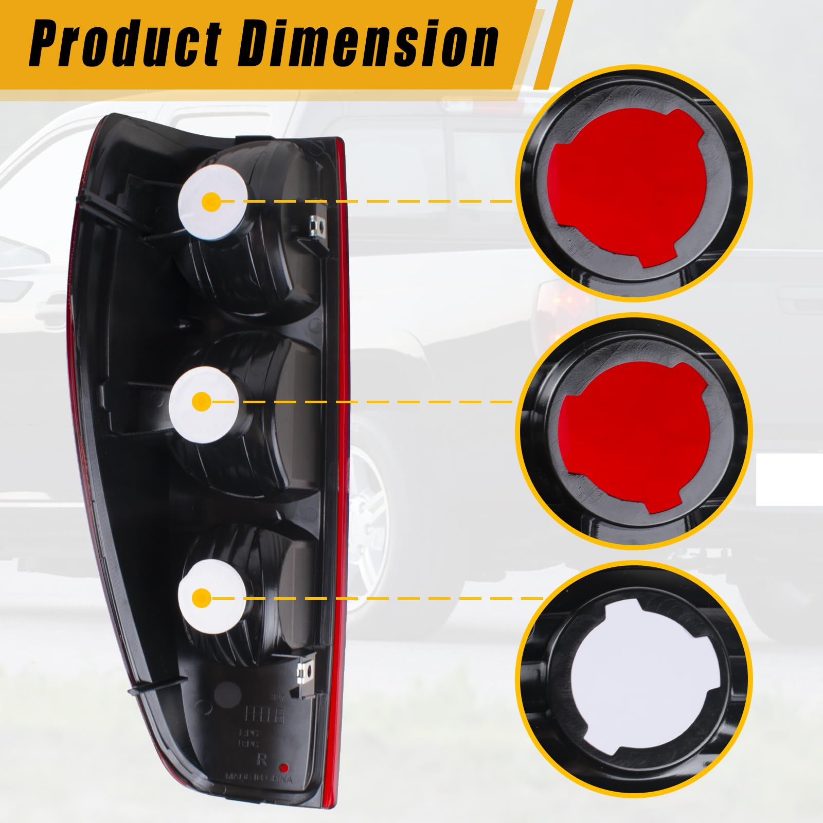 Boine Tail Light Compatible With Chevrolet Chevy Colorado Gmc Canyon 2004-2012 Driver And Passenger Side Rear Light Housing Brak