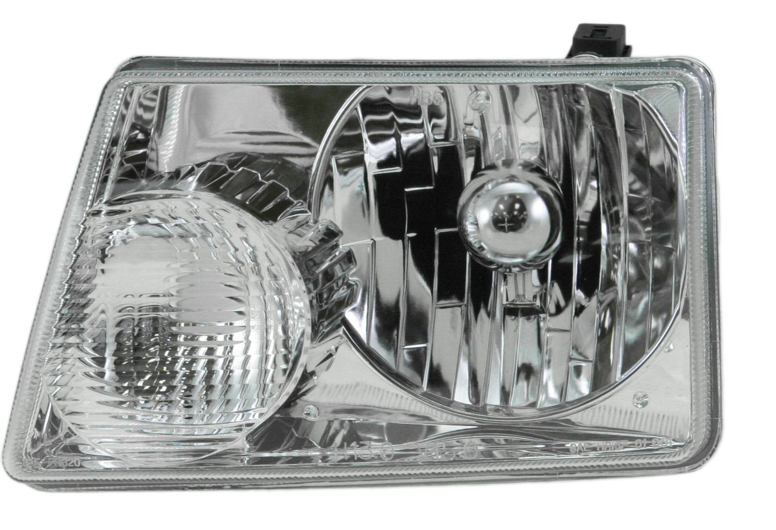 TRQ Headlight Assembly Set - Chrome Bezel - Driver & Passenger Side - Compatible with Ford Ranger 2001-2011, Model HLA88558