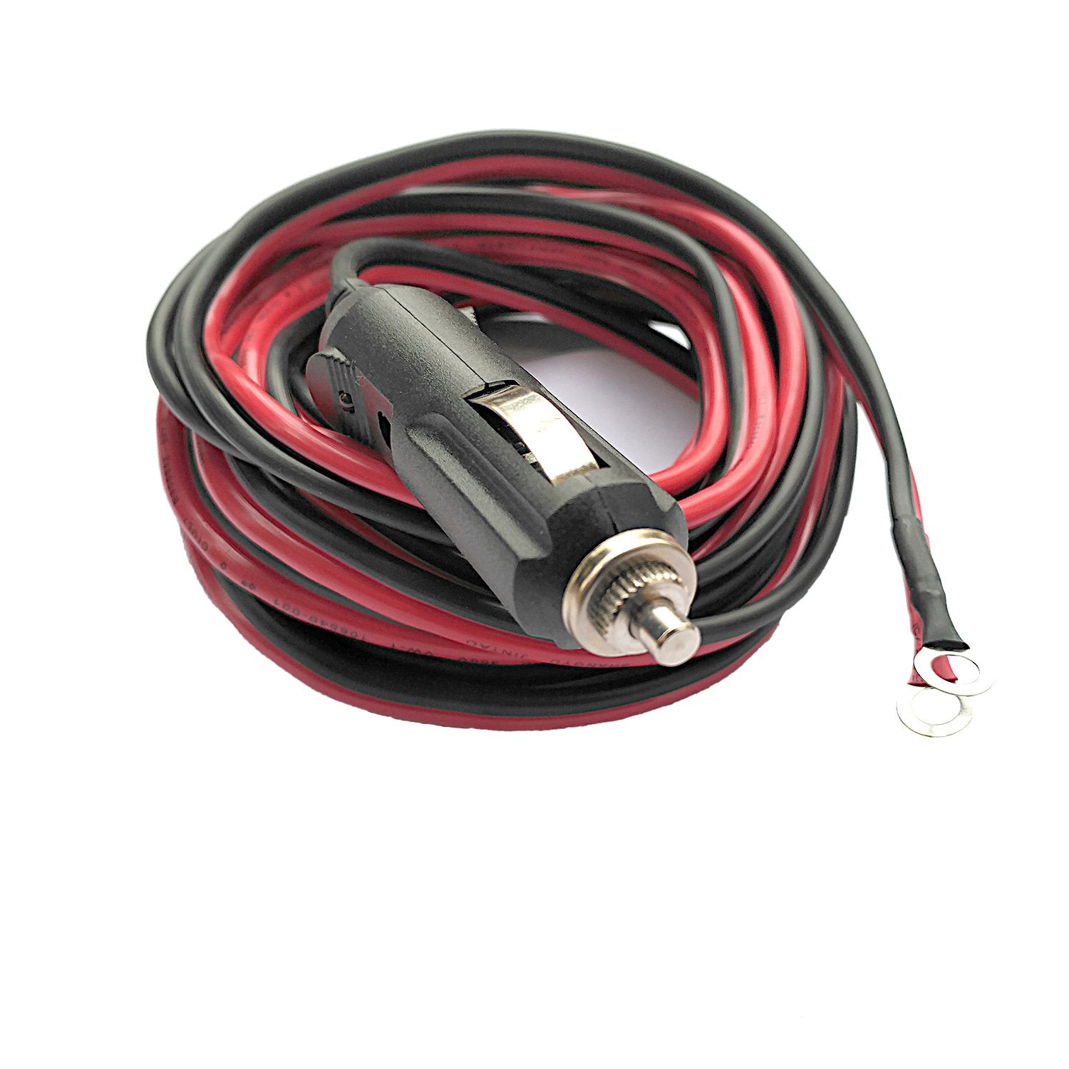 Besteek 12V 15A Heavy Duty Male to Male Cigarette Plug Adapter with LED Lights & Fuse Protection