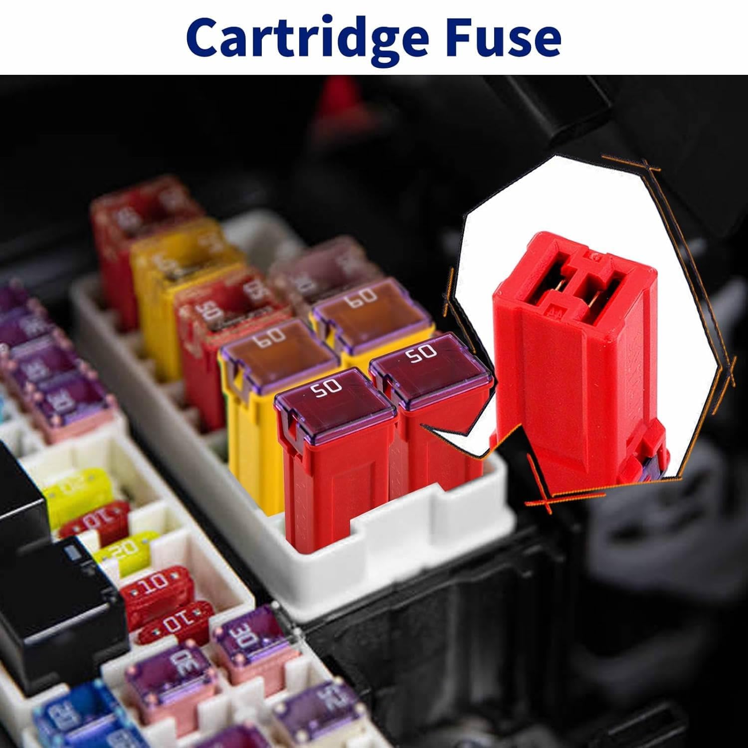 Jcase Fuse Kit Mini Jcase Fuse Assortment High Profile 20A 30A 40A 50A 60A Fit For Ford Chevy/Gm Nissan And Toyota Pickup Trucks