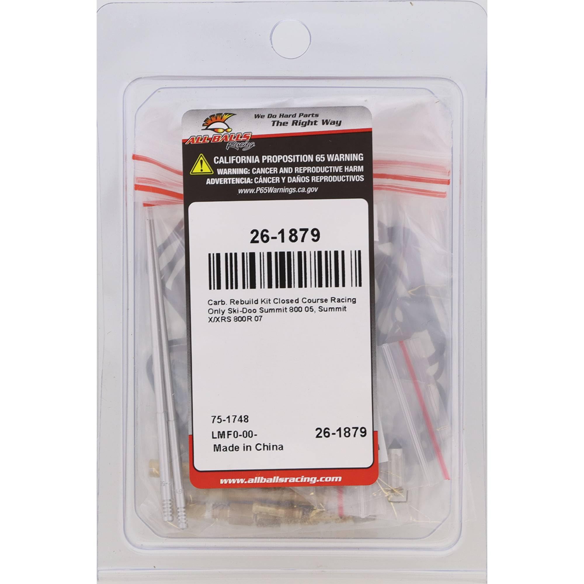 All Balls Carburetor Rebuild Kit 26-1879 For Ski-Doo Summit 800 2005, Summit X/Xrs 800R 2007