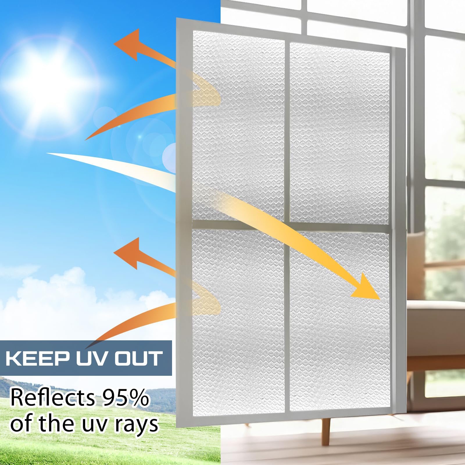 Frienda Rv Door Window Shade Cover Rv Blackout Window Shade Reflective Insulation Roll Aluminum Foil Rv Window Insulation Kit Fo