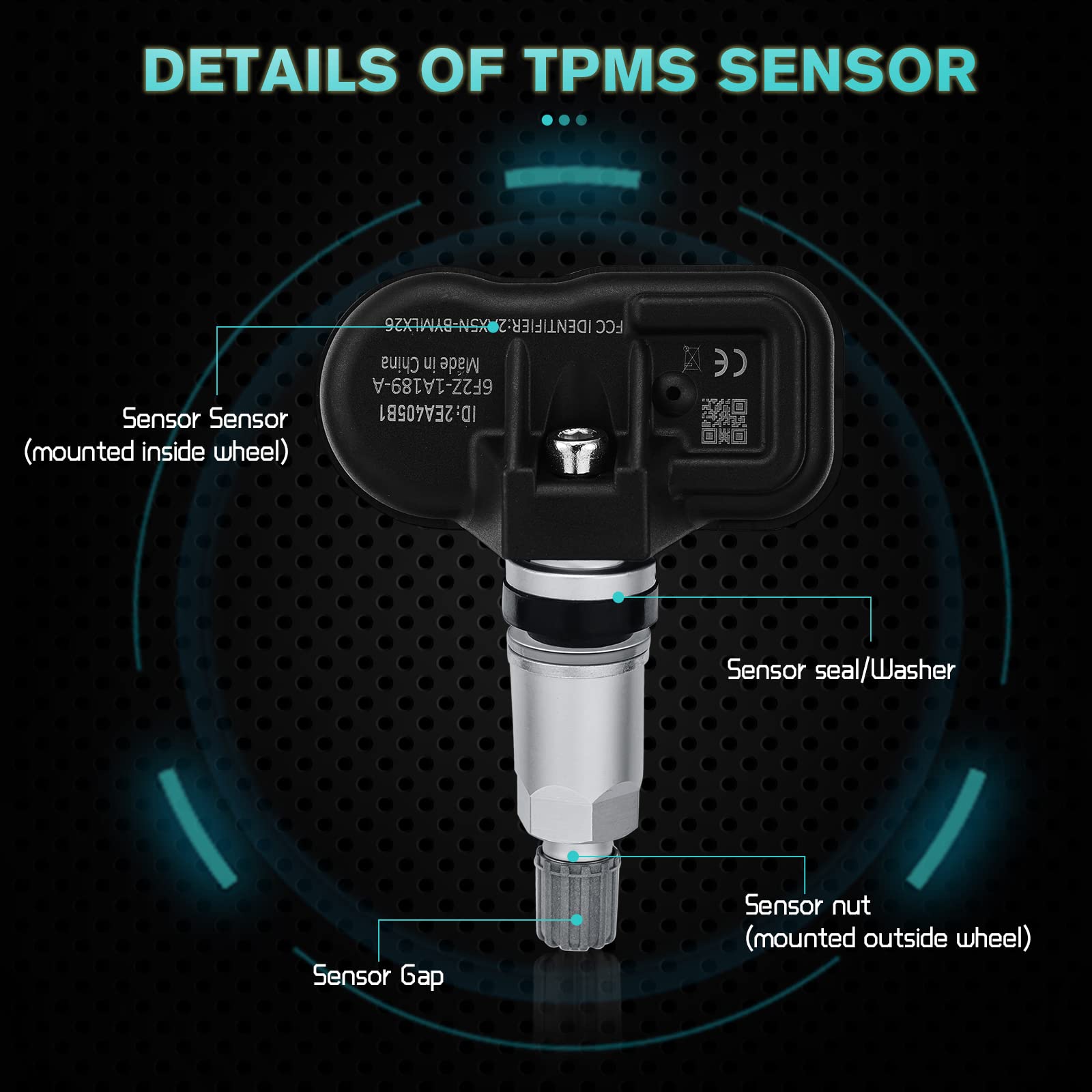 AULINK Tire Pressure Sensors 315MHz TPMS for Ford 2005-2011 Escape Edge Expedition Explorer Flex Focus F-150 Fusion Mustang Linc