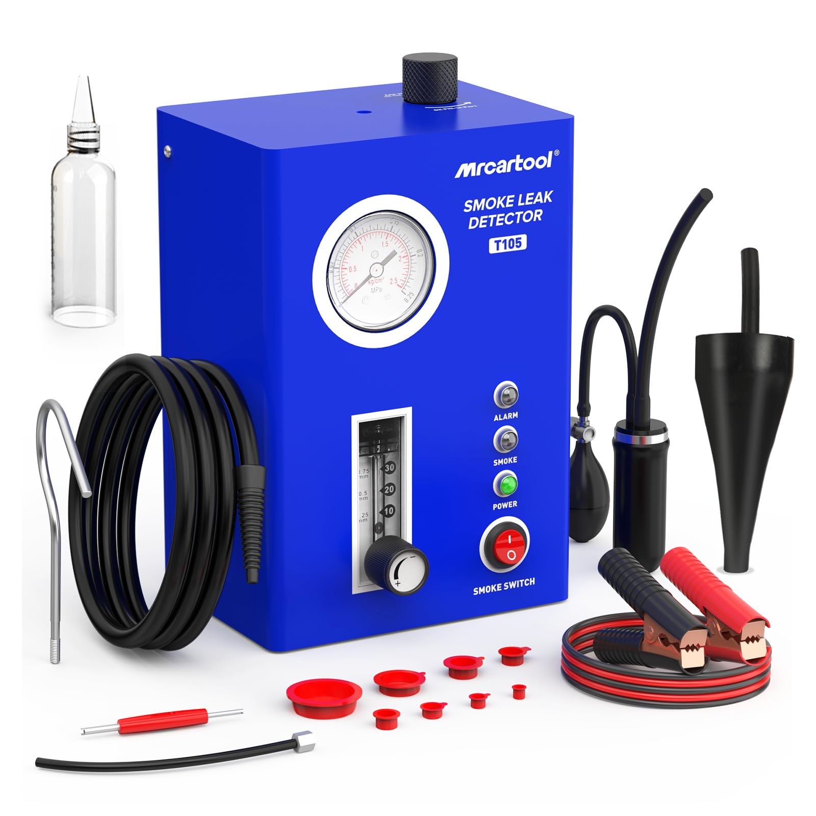 Smoke Machine Automotive Leak Tester,EVAP Smoke Machine Leak Dectector with Built-in Air Pump, Pressure Gauge for Pipe System, F