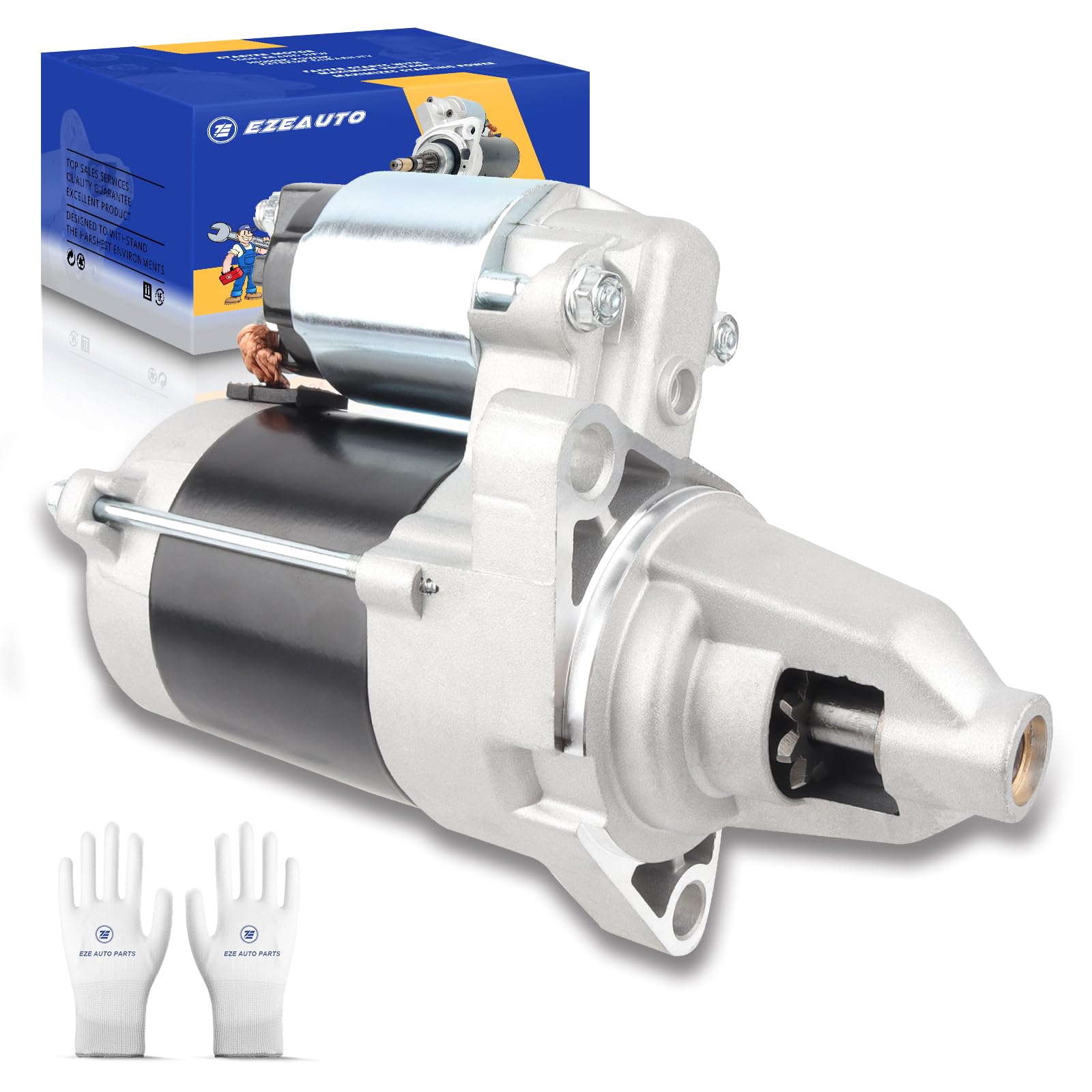 Ezexpreze 19612 New Starter Motor Replacement for 35hp Briggs & Stratton Vanguard V-Twin 32hp Air Cooled Engine 845760 845640 84
