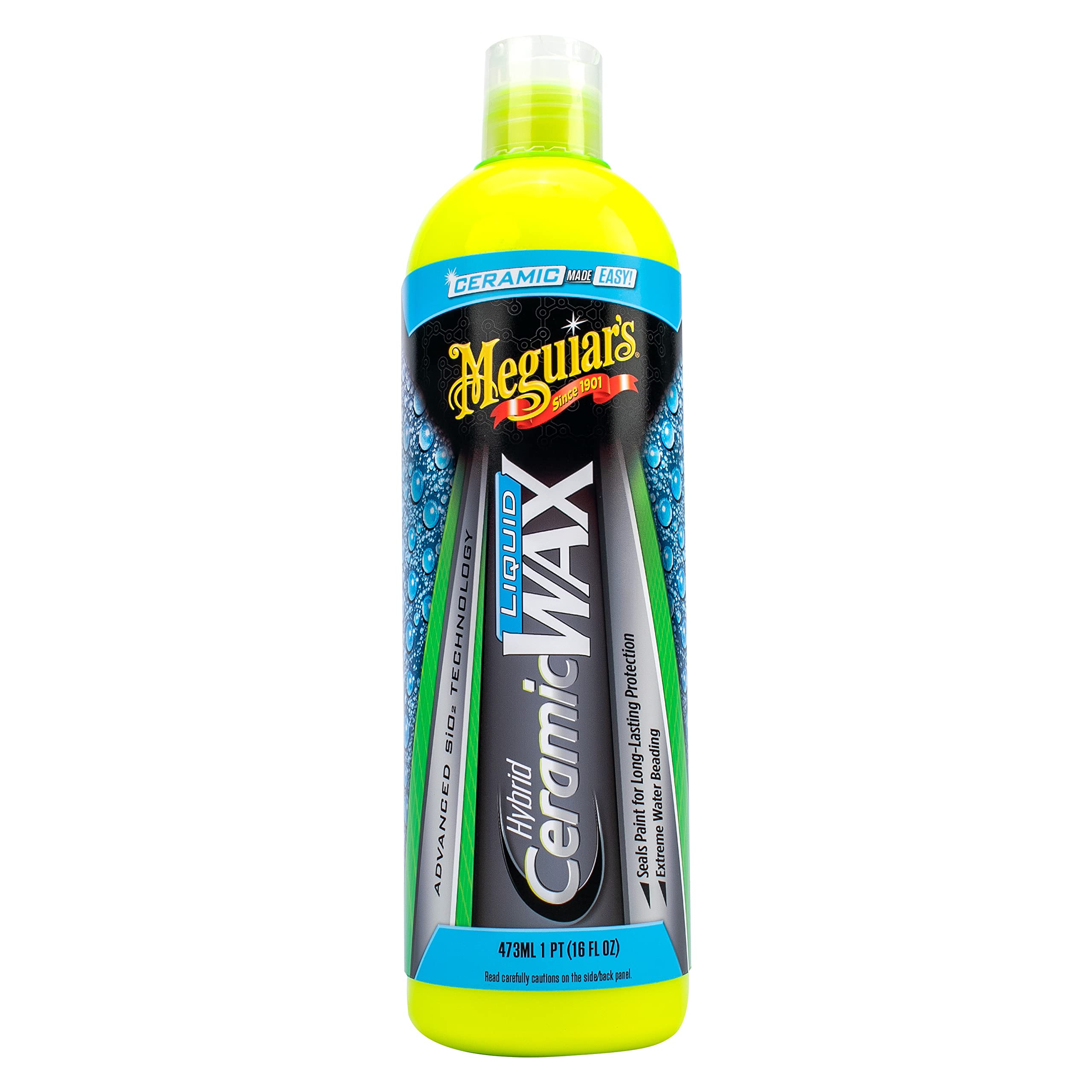 Meguiars Hybrid Ceramic Liquid Wax, Meguiars Hybrid Ceramic Wax with Advanced SiO2 Hybrid Technology  16 Oz Bottle