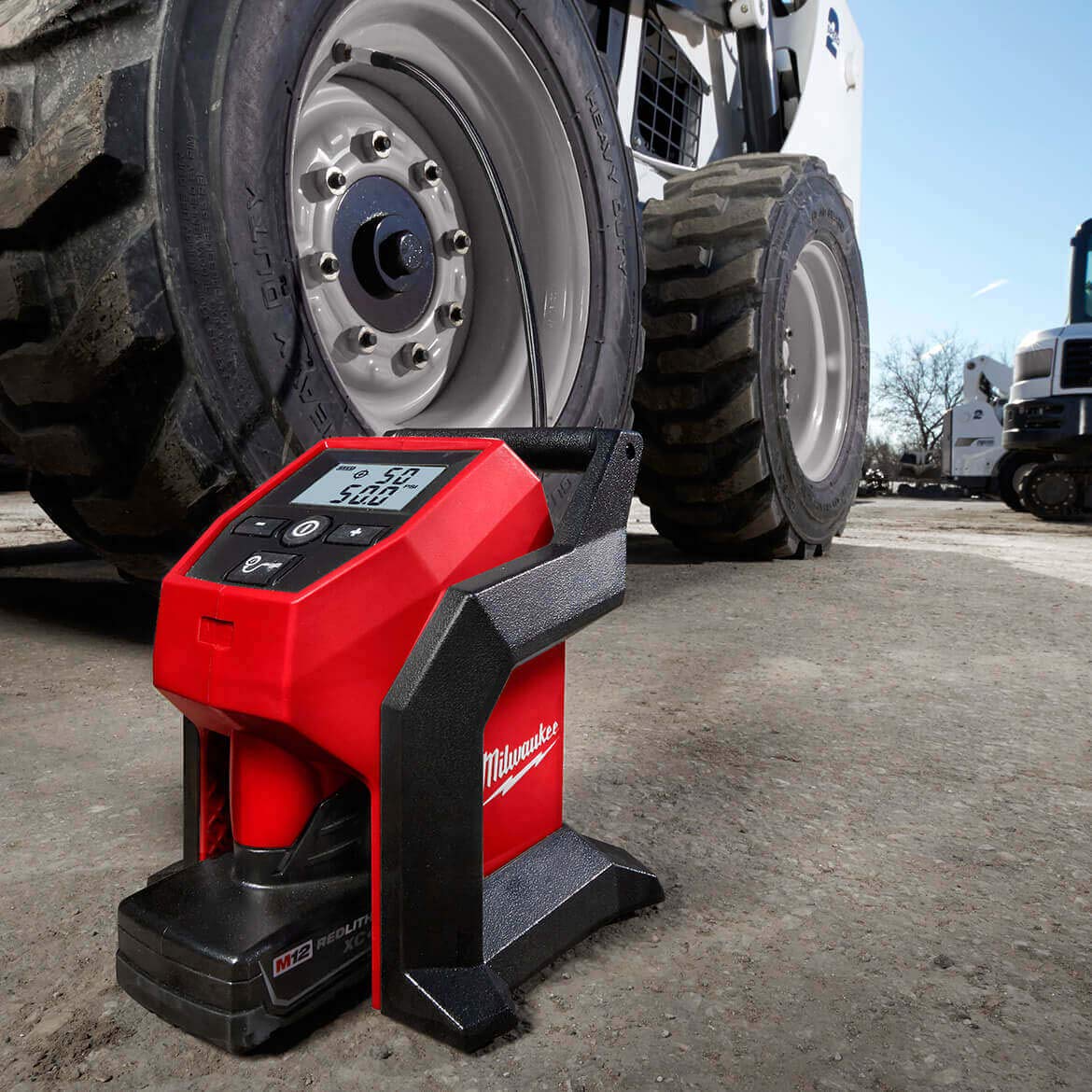 Milwaukee M12 Compact Inflator Kit - Red, Model 2475-21XC, Durable Material