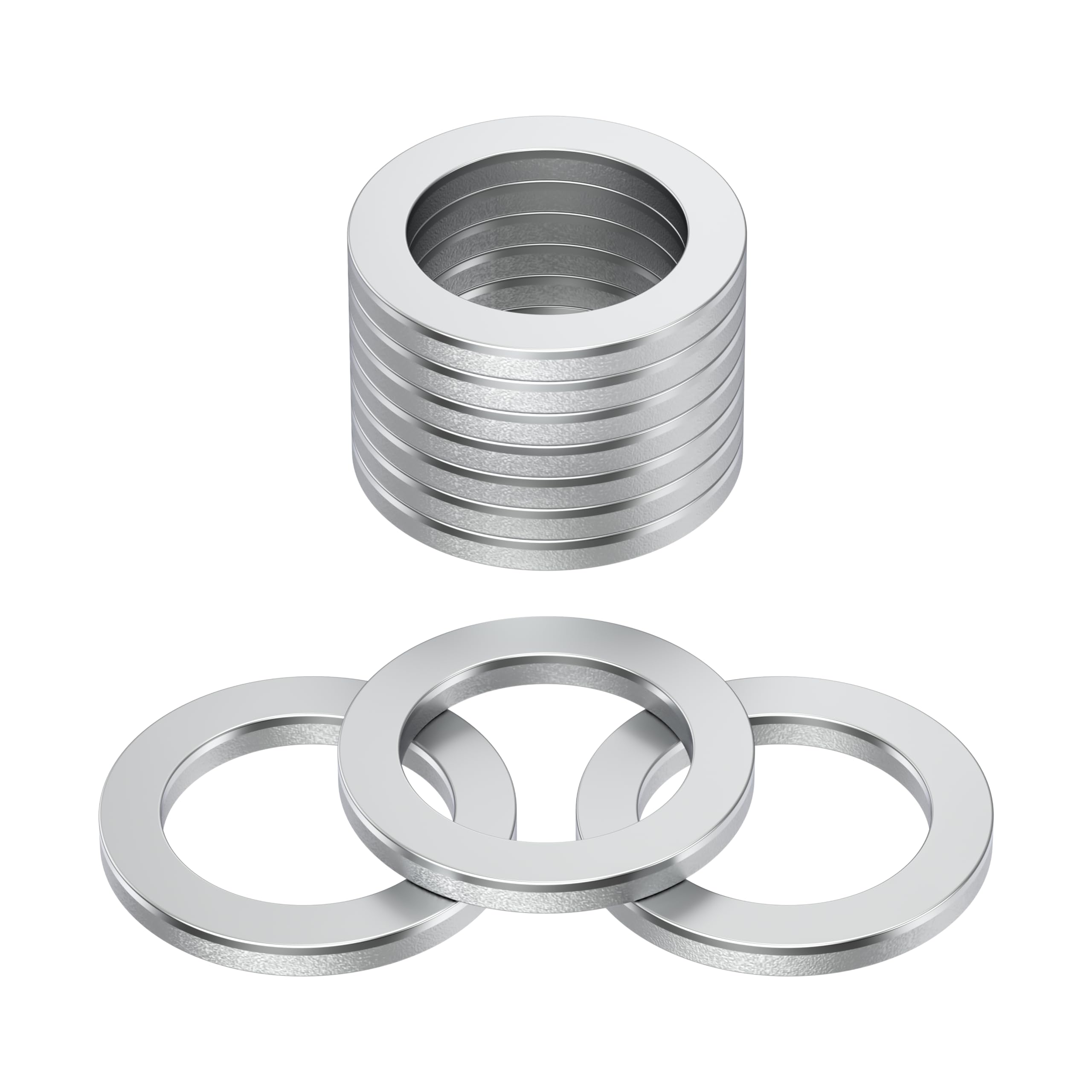 Prime Ave 14mm Crush Aluminum Oil Drain Plug Gasket Washers Compatible/Replacement for Hyundai & Kia Part# 21513-23001 (Package 