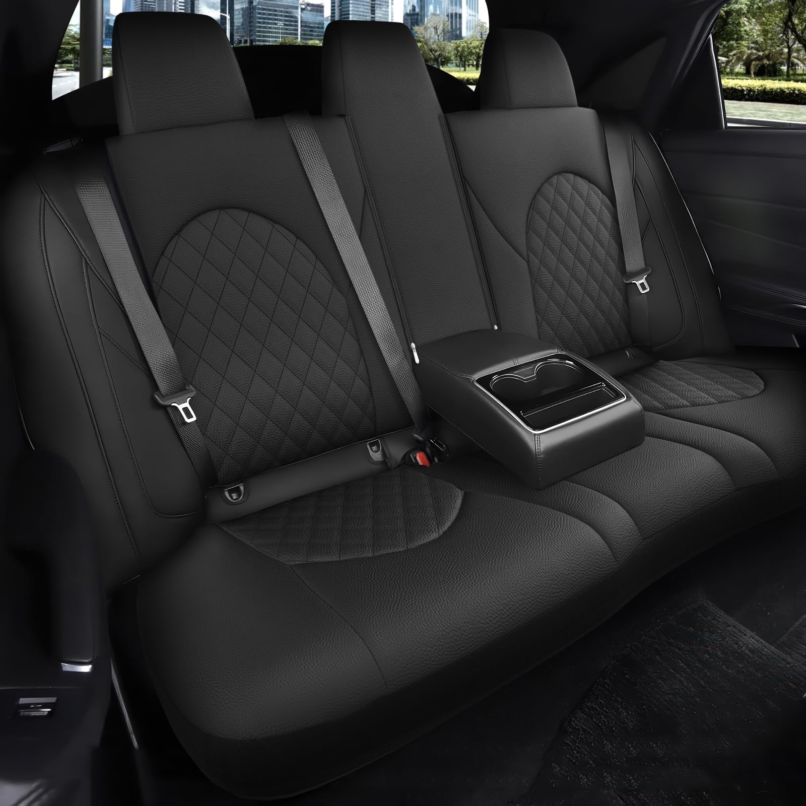 GIANT PANDA Custom Fit Full Set Seat Covers Fit for Toyota Camry 2018 2019 2020 2021 2022 2023 2024 LE,SE,SE Nightshade, 2025 Ca