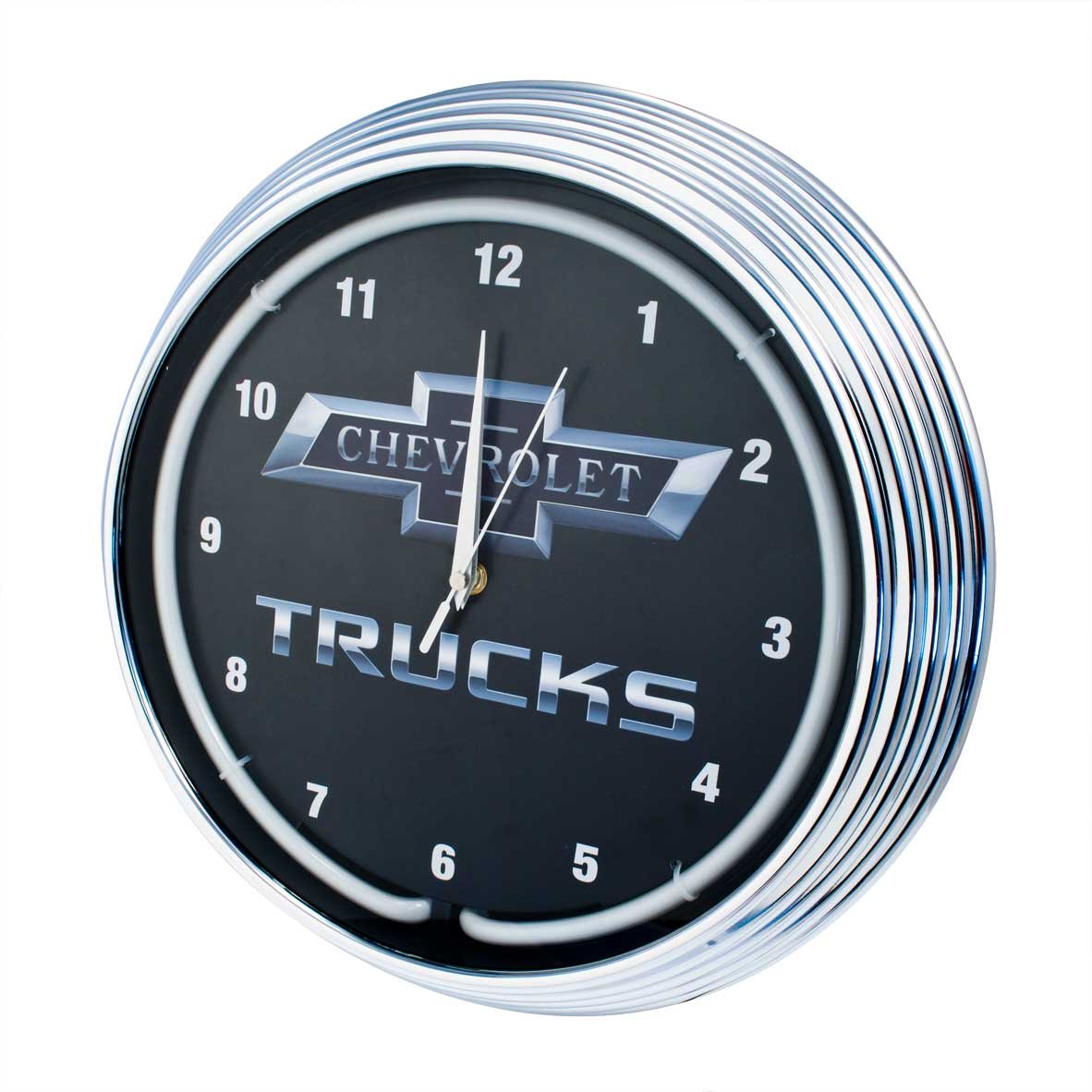 Neonetics Chevy Trucks Bowtie Log Neon Light Up Wall Clock 15-Inch