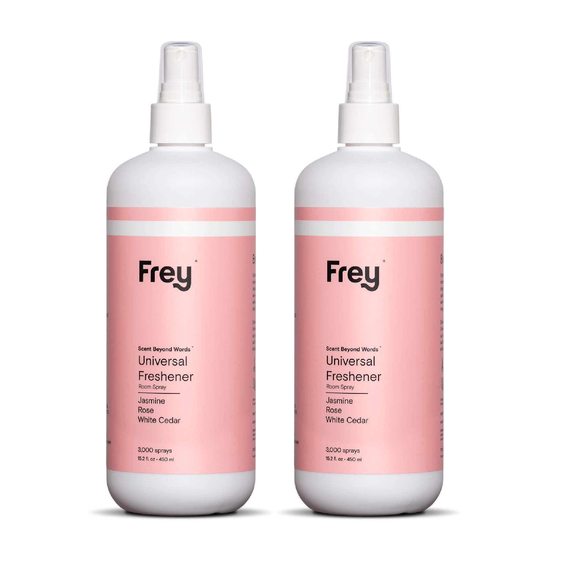 Frey Air Freshener Spray - Jasmine Rose & White Cedar | Natural Deodorizer & Odor Eliminator | Pack Of 2