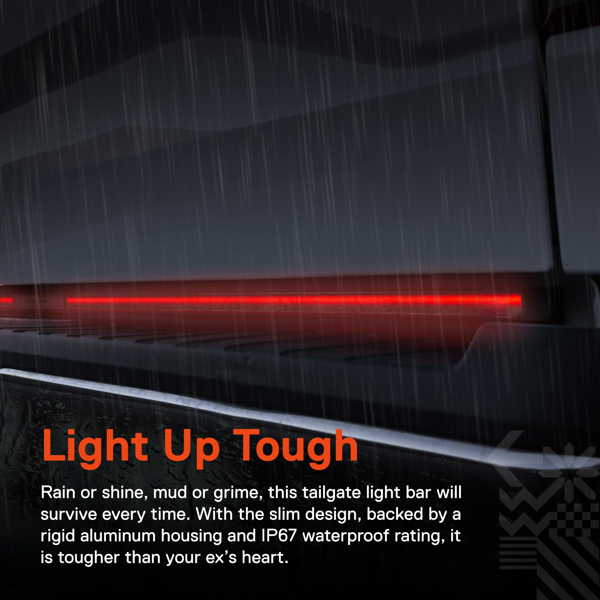 ONLINE LED STORE 49 Inch Smoked LED Tailgate Light Bar for Pickup Truck - Rigid Aluminum, Sequential Turn Signal, Rear TBT Running Brake Reverse