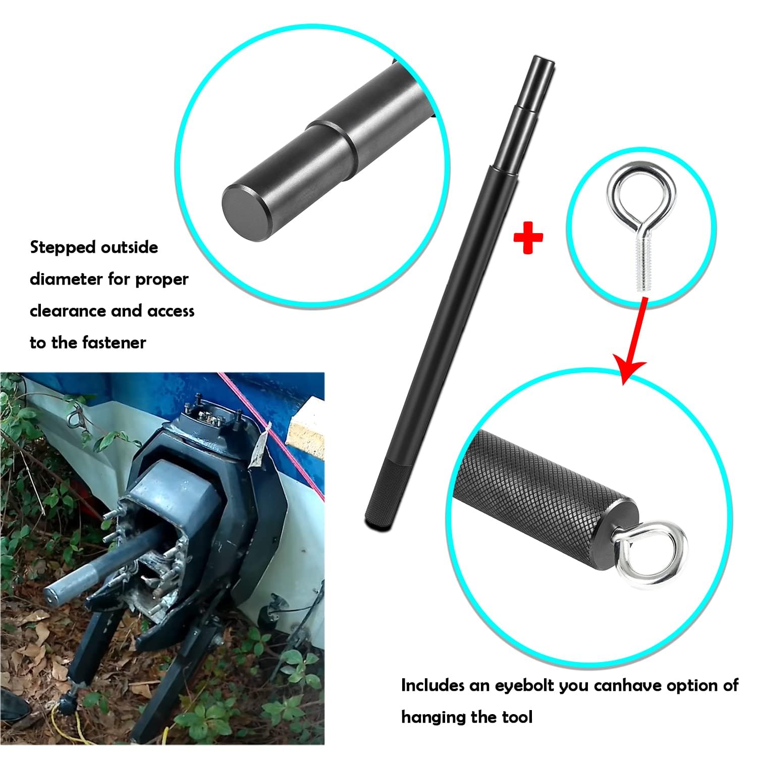 Bonbo Gimbal Bearing Installer & Puller Set - Carbon Steel Tools for Alpha 1, Mercruiser, Bravo, Volvo, Yamaha Sterndrive 89-92