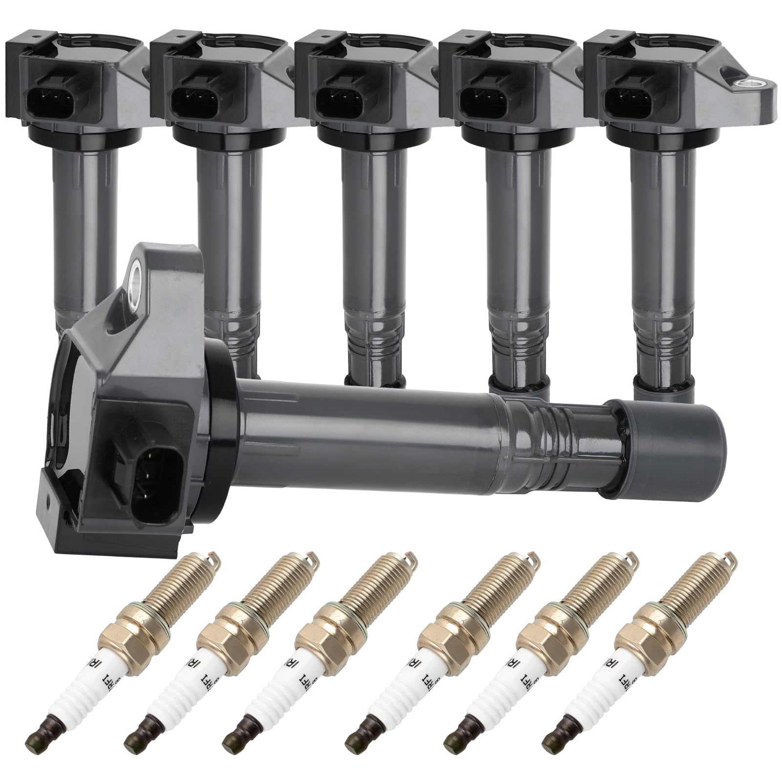 ECCPP UF713 Ignition Coil Coils & #97390 iridium Spark Plugs for Acura for Honda 2013 2014 2015 2016 2017 2018 2019 MDX RDX RLX 