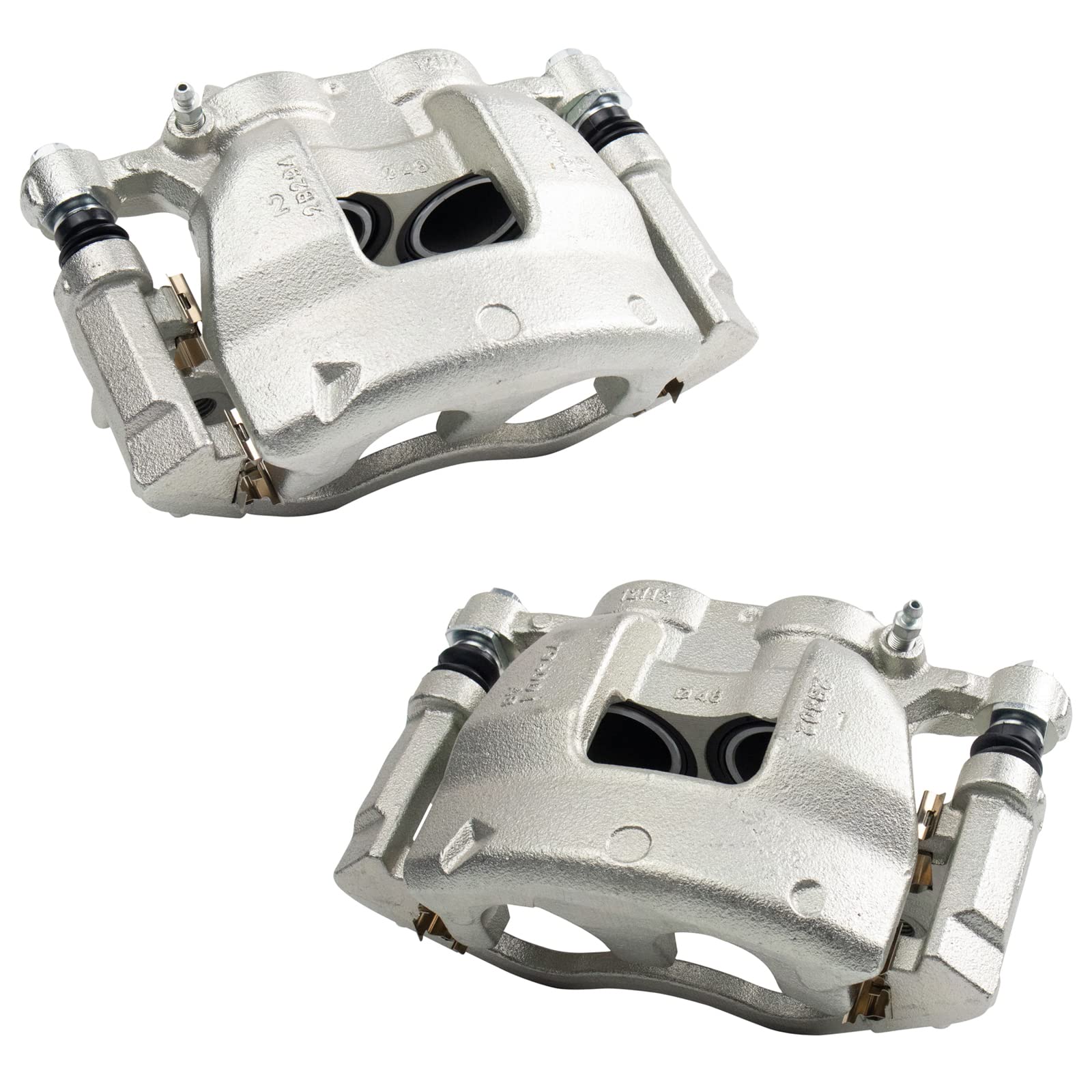 Trq Front Brake Caliper Set Compatible With 2015-2019 Ford Transit-150 Transit-250 Transit-350