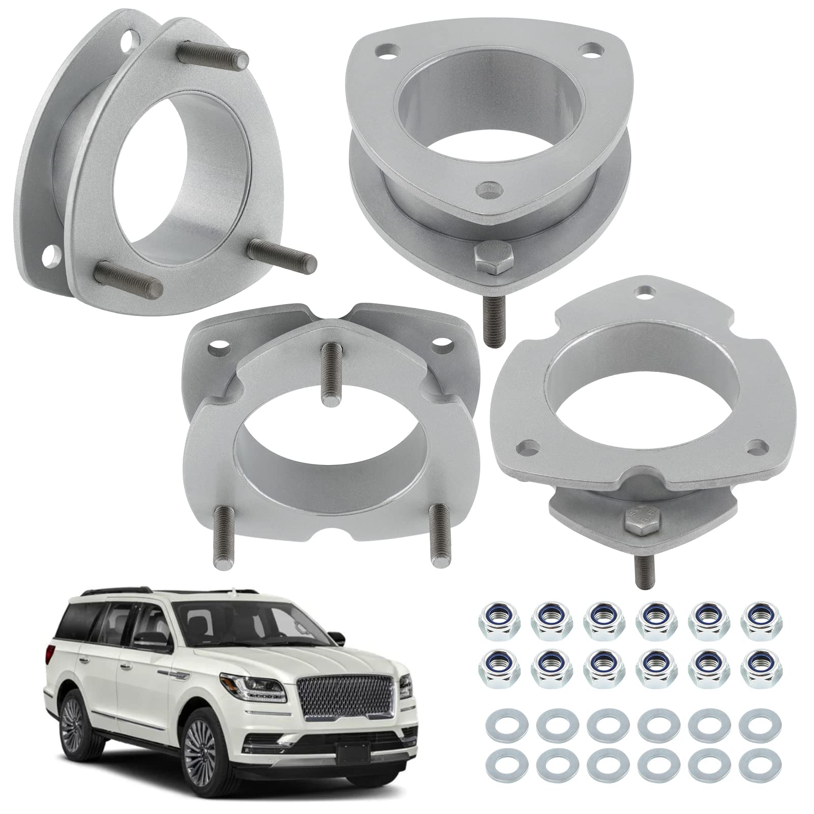 Waverspeed 3.5' Front & 2.5' Rear Leveling Kit For Ford Expedition 2003-2018, For Lincoln Navigator 2Wd/4Wd, Suv Lift Strut Spacers