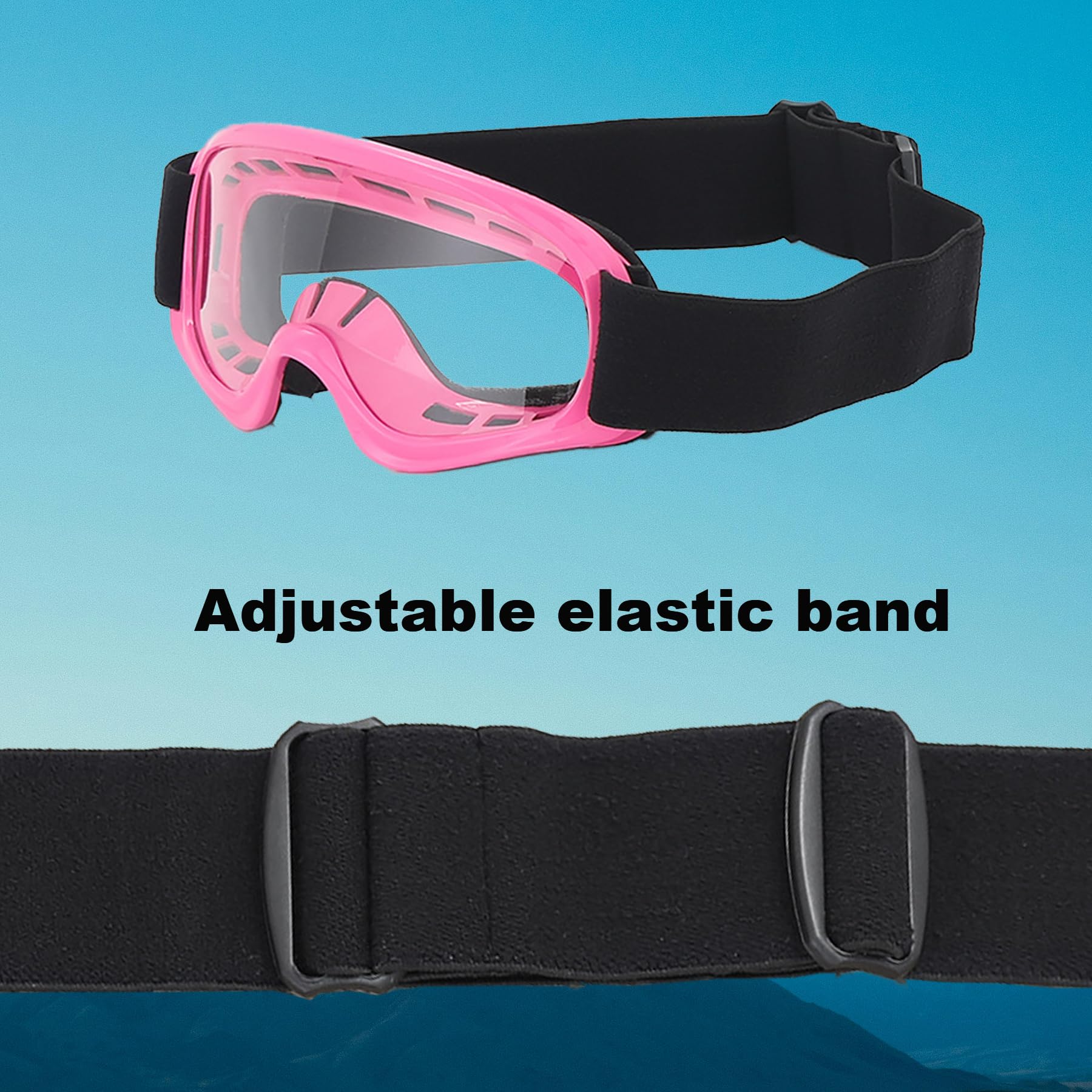 LJDJ Kids Dirt Bike Goggles ATV Motorcycle Off-Road Riding Motocross Glasses with Sun UV Protection Balaclava Full Face Cover (P