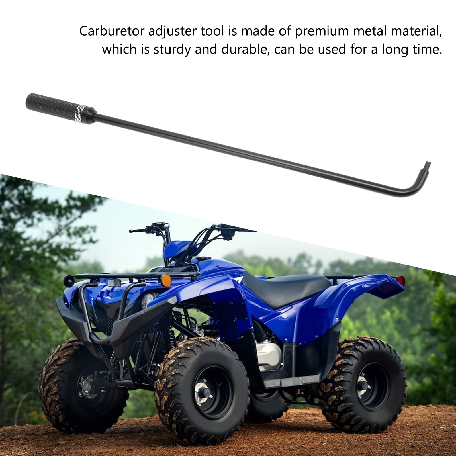 Pilot Screw Adjusting Tool, Carburetor Adjustment Screwdriver Tool, 16.34in 110 Angled Head Motorcycle Tool, for ATV, UTV, Snowm